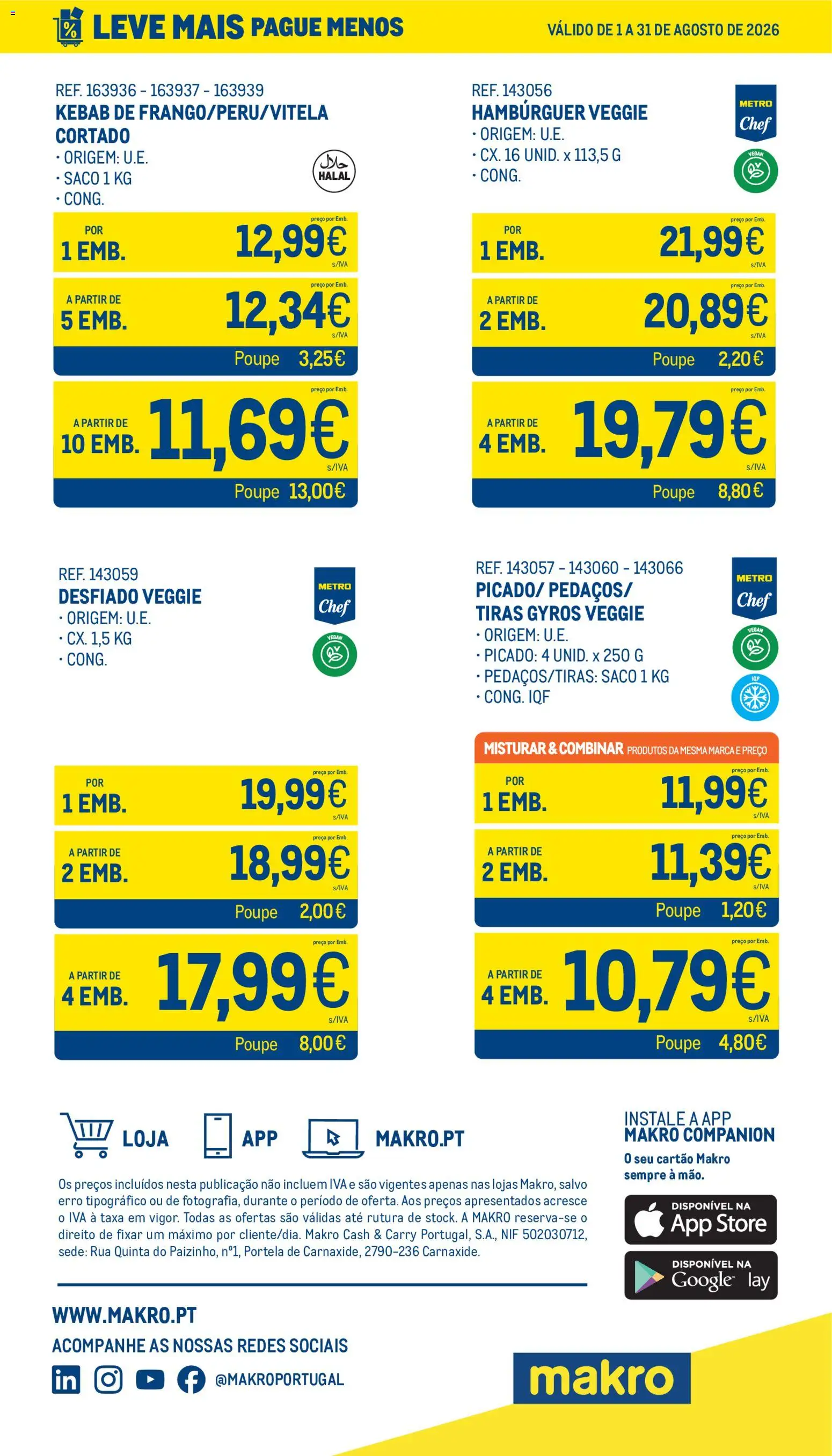 Makro Leve Mais Pague Menos - Carne Congelada │ válido de 01/08/2026 | Página: 6 | Produtos: Hambúrguer
