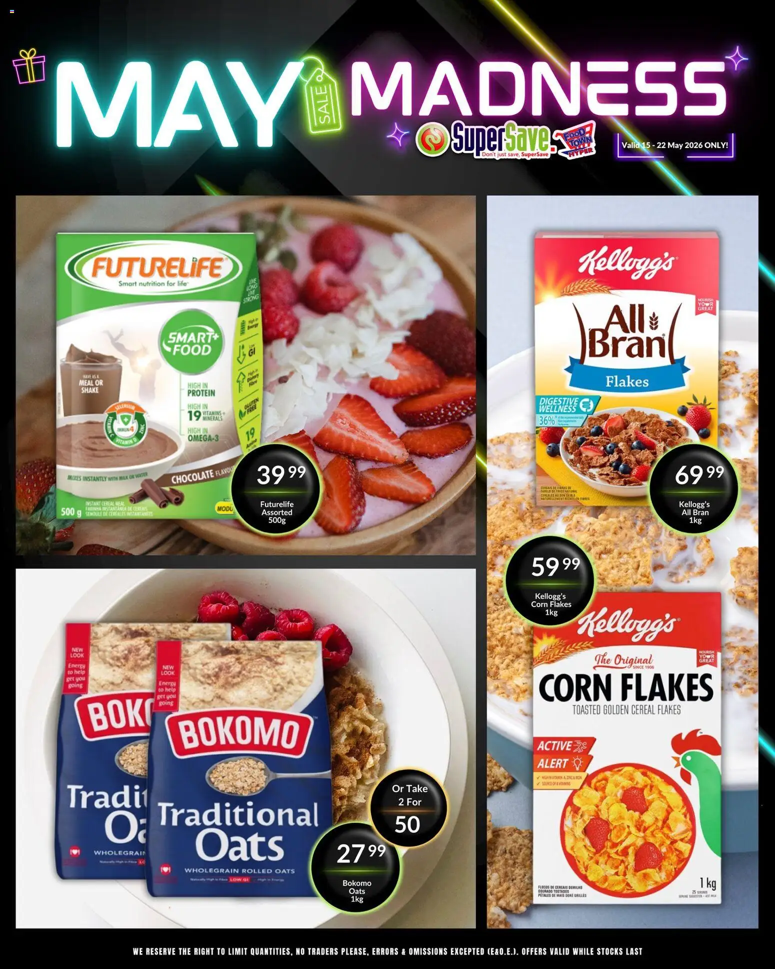 New Super Save catalogue – valid from 15.05.2026 | Page: 8 | Products: Corn, Detergente líquido, Chocolate, Flakes