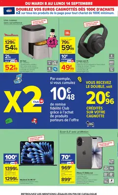 Carrefour - Prévisualisation de iPhone 17 256Go noir, Puce A19 avec 6 cœurs et 4 cœurs à haute efficacité. Batterie 3700mAh. Existe en plusieurs coloris et autres capacités à des prix différents. Garantie légale 2 ans. valide à partir de 08/09/2026 | Page: 16