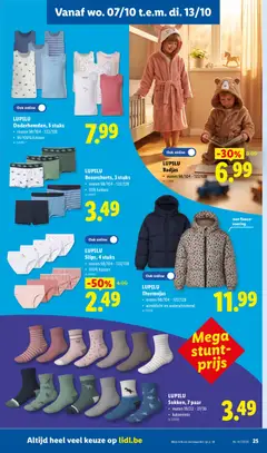LUPILU Badjas, maten 98/104 - 122/128 - Voorbeeld van een folder van Lidl, geldig van 05/10/2026 | Pagina: 25