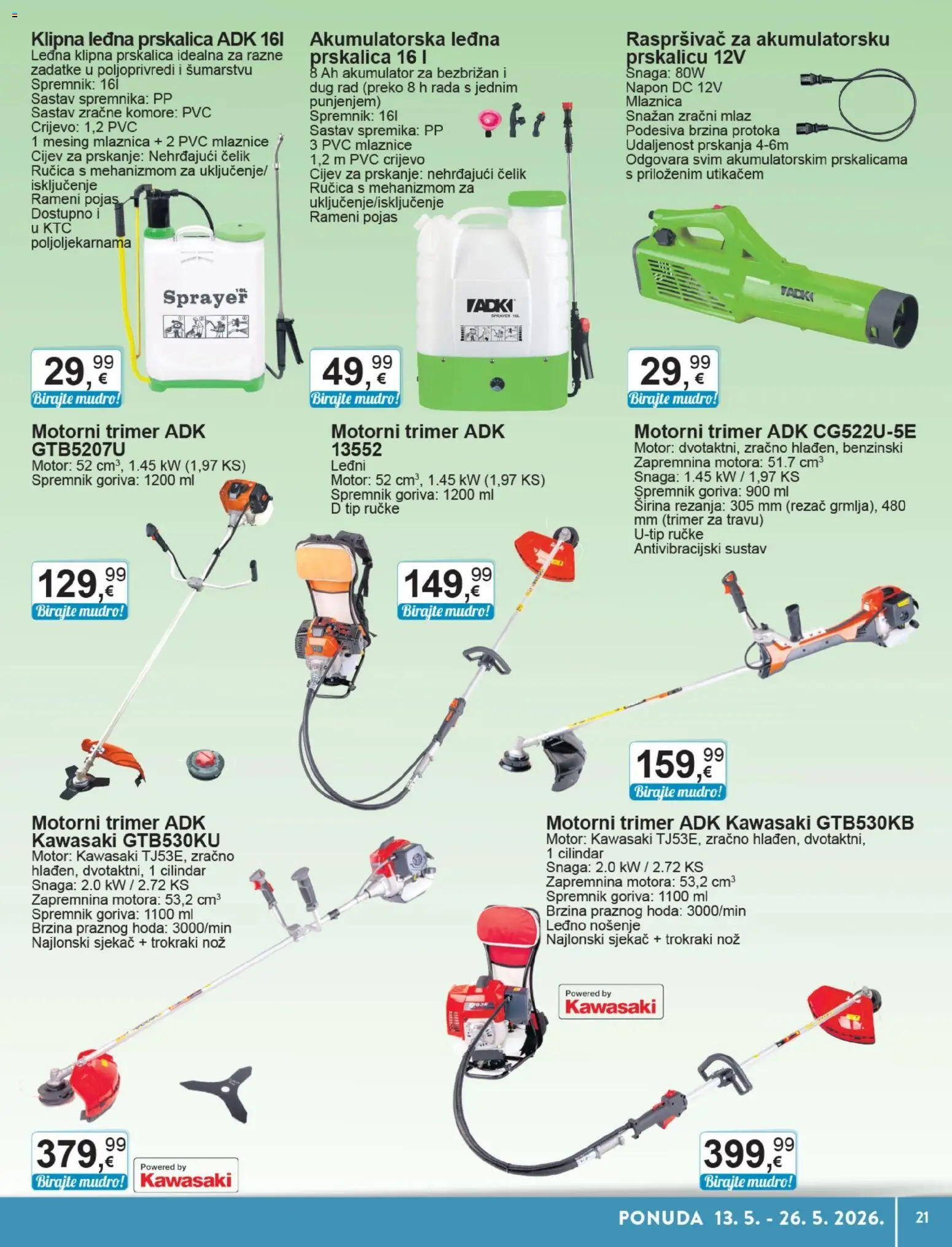 KTC katalog | vrijedi od 13.05.2026 | Stranica: 21 | Proizvodi: Nož, Trimer, Pojas, Rezač