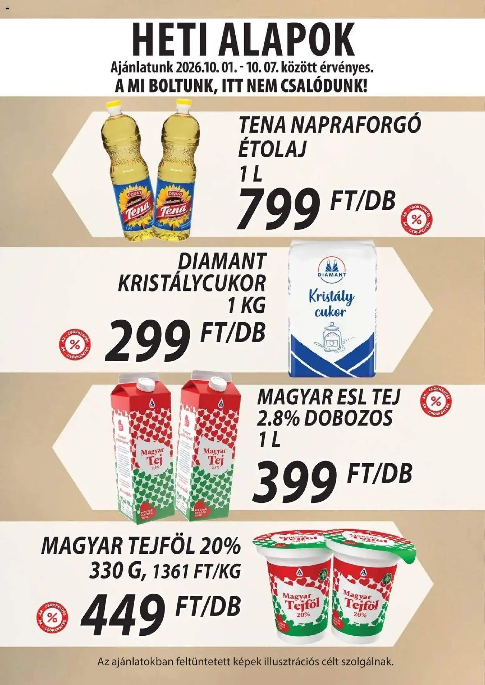 COOP Szolnok akciós újság Székesfehérvár - 2026.10.01. -tól/töl > akció, lapozható szórólap 🛍️ | Oldal: 4 | Termékek: Napraforgó, Kristálycukor, Tej, Tejföl