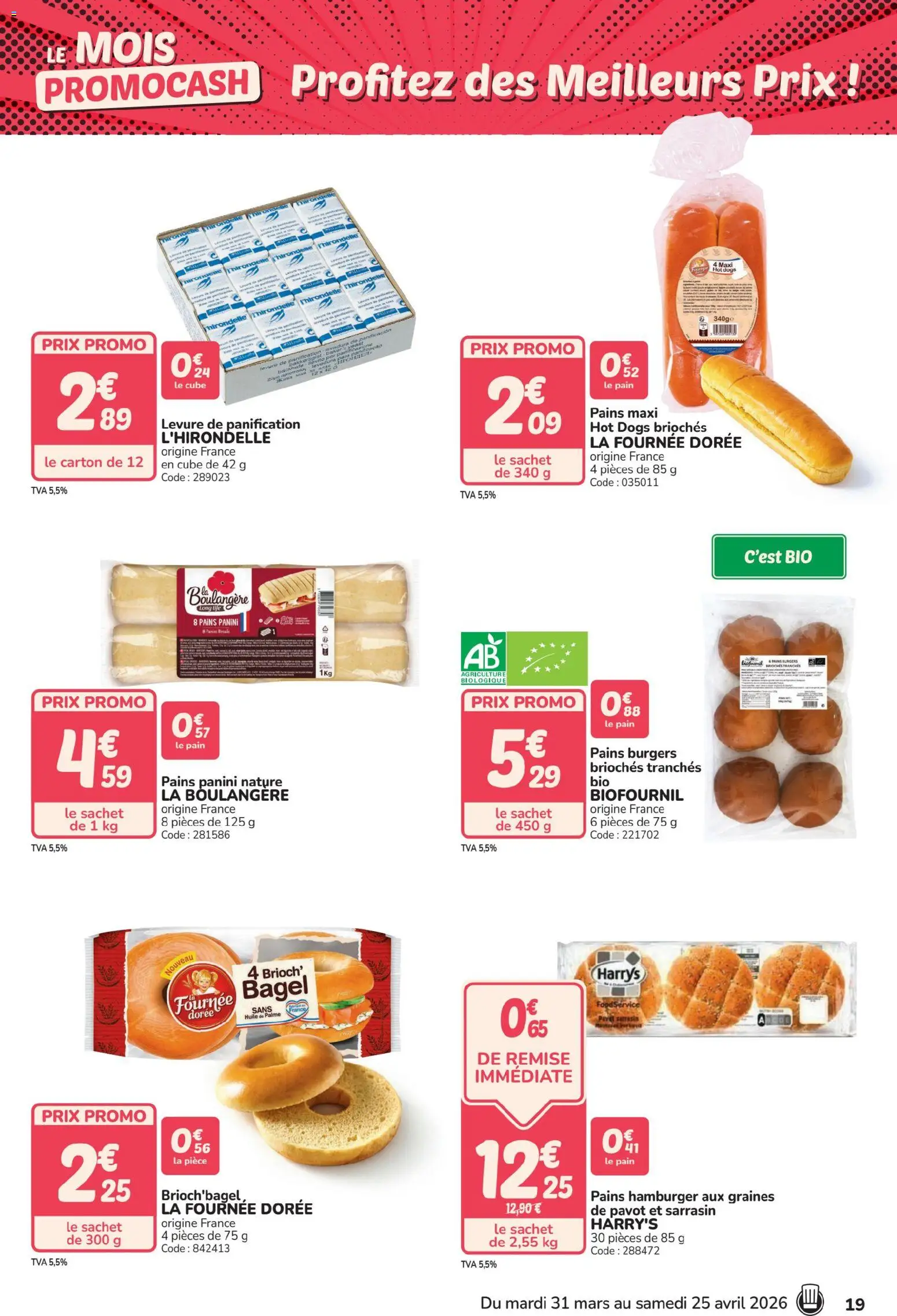 {H1} | Page: 19 | Produits: Panini, Graines de pavot, Pains panini, Levure