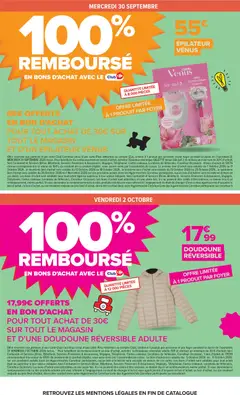 Carrefour - Prévisualisation de DOUDOUNE RÉVERSIBLE, Doudoune réversible adulte TEX valide à partir de 29/09/2026 | Page: 11 | Produits: Épilateur, Doudoune