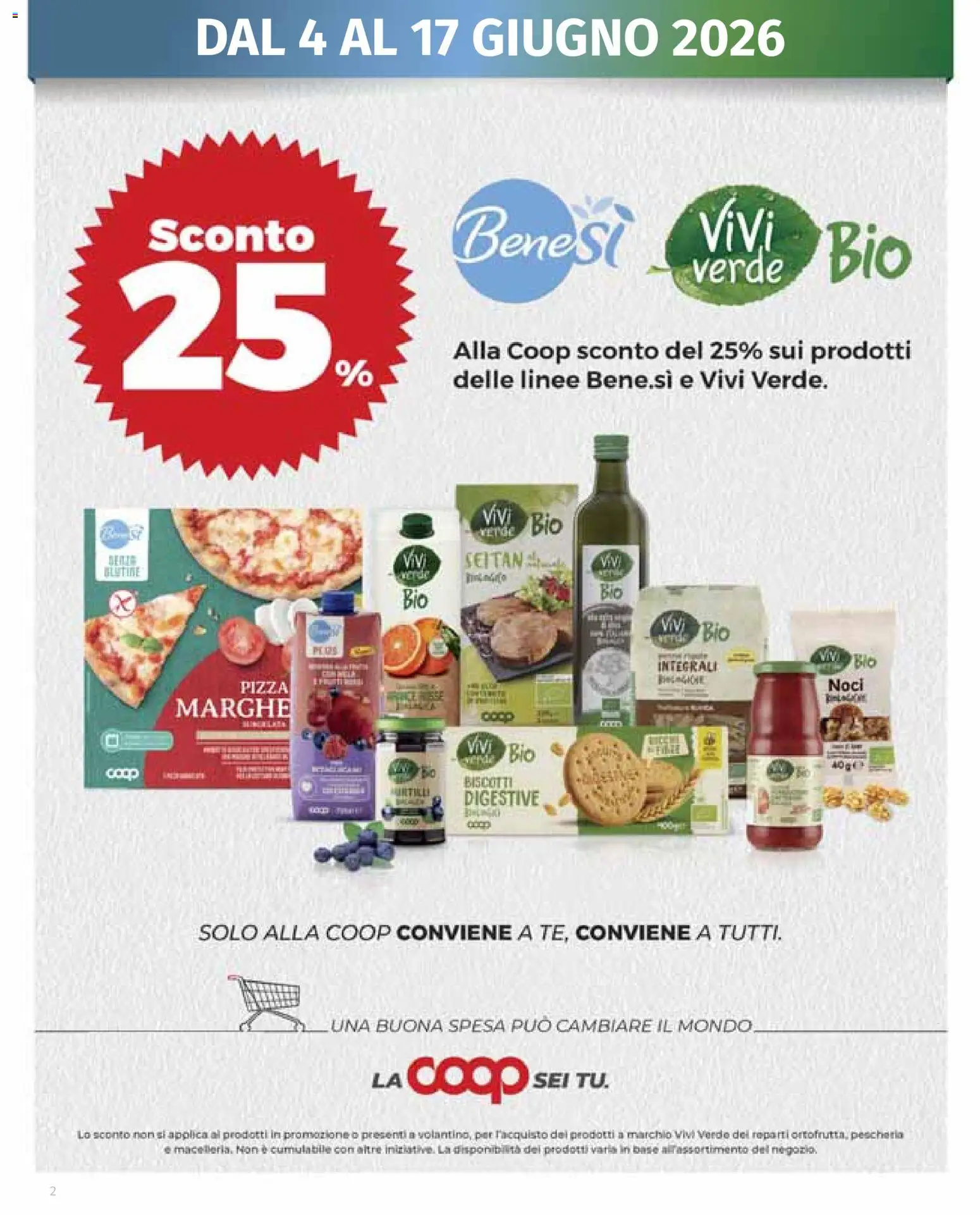 Volantino COOP del 28.05.2026 | Pagina: 2 | Prodotti: Pizza, Biscotti, Noci, Seitan