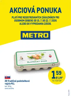 Metro leták platný od 15.07.2026