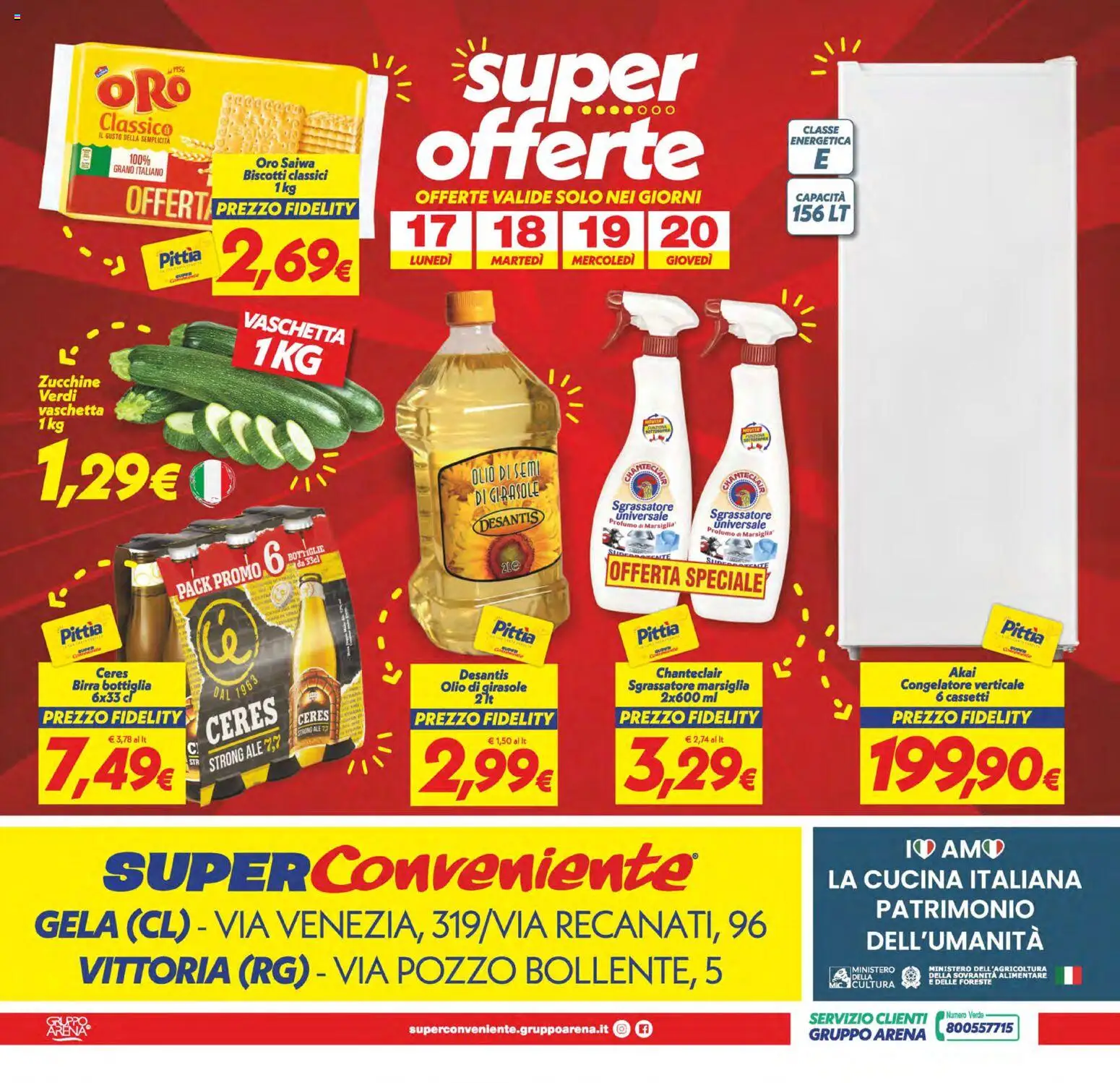 Volantino SuperConveniente del 11/08/2026 | Pagina: 24 | Prodotti: Birra, Olio di girasole, Zucchine, Semi di girasole