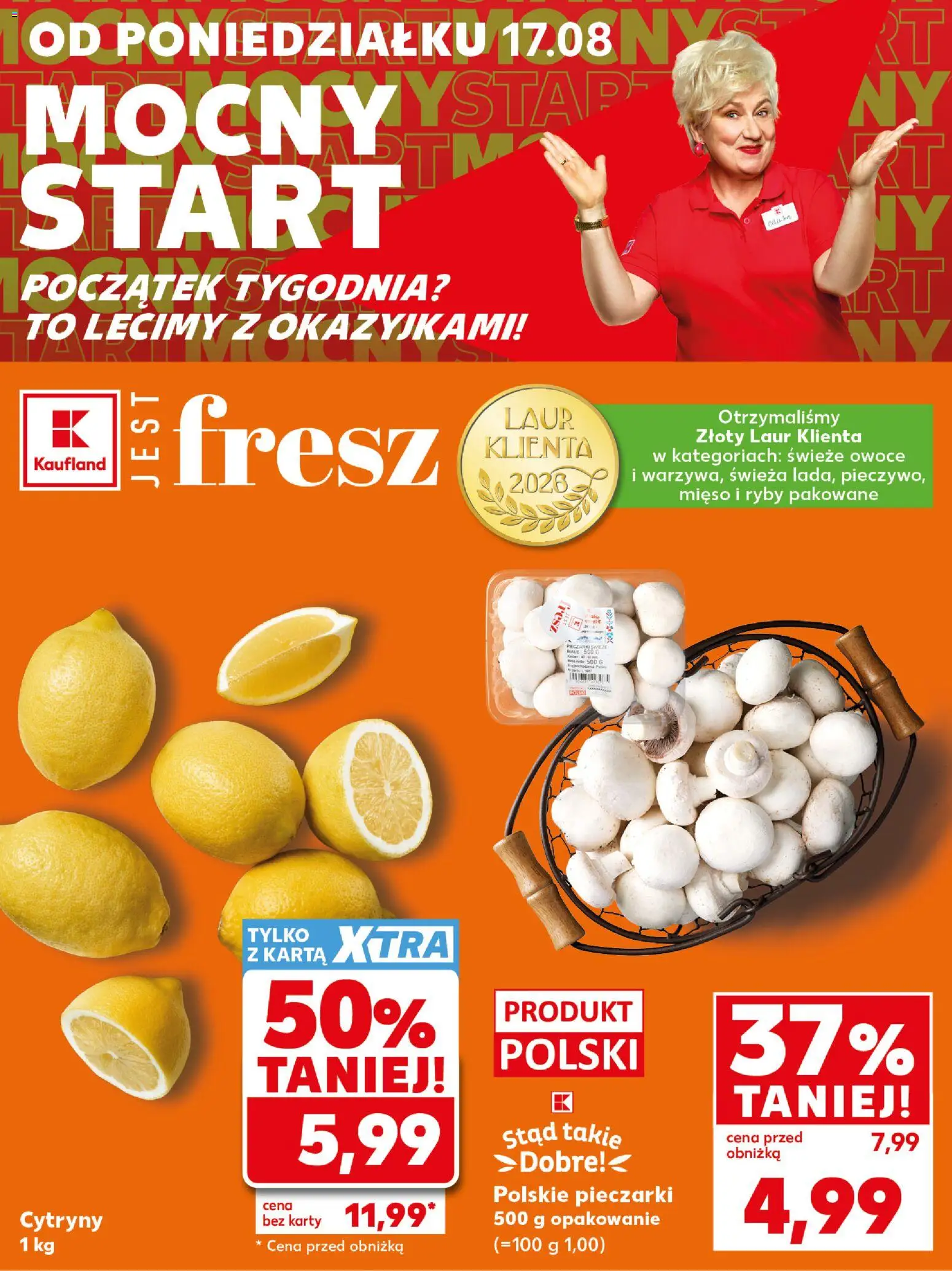 Kaufland Polsko leták - Mocny start od 17.08.2026 | Strana: 4 | Produkty: Ryby, Karty