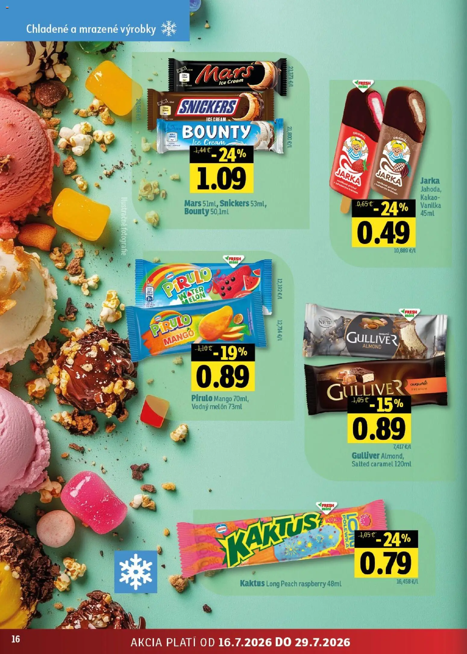 Nové Fresh akcie – leták je platný od 16.07.2026 | Strana: 16