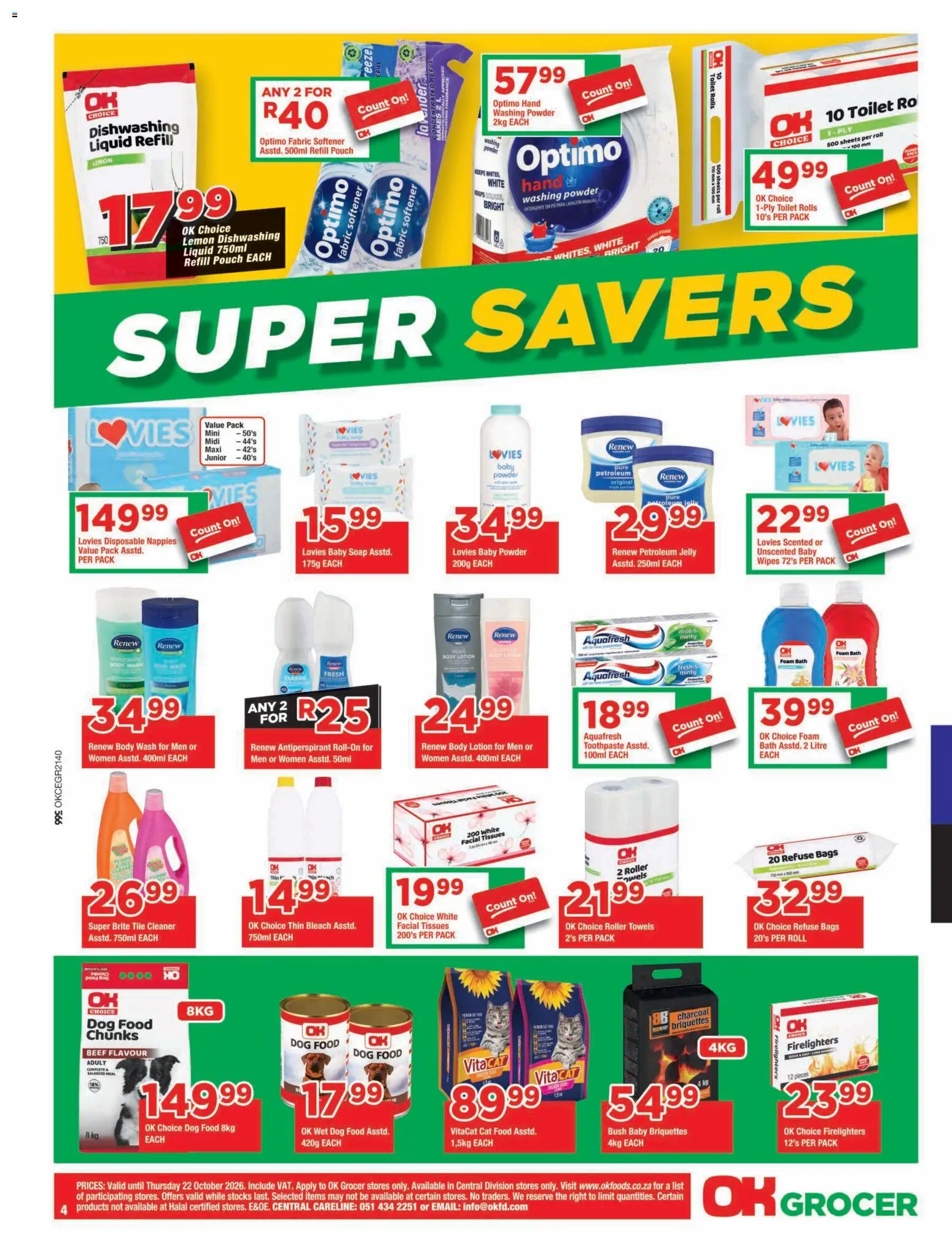New OK Foods catalogue – valid from 14/10/2026 | Page: 4 | Products: Fragrance, Antiperspirant, Body wash, Lotion