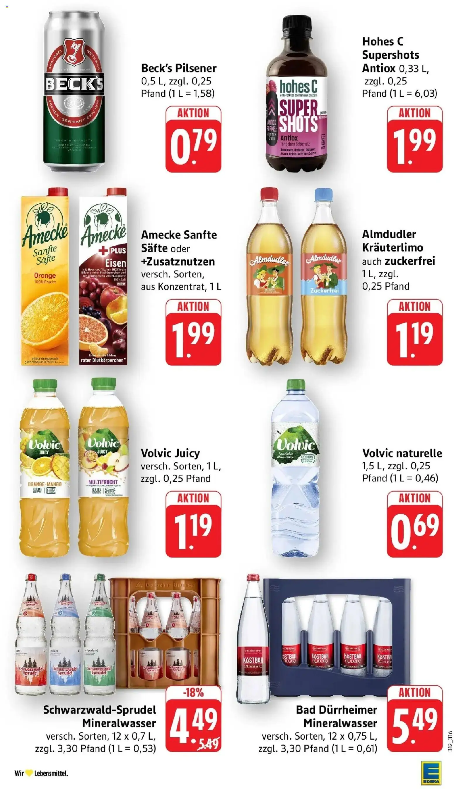 Edeka Prospekt Freiburg (ab 14.09.2026) » Angebote Online | Seite: 22 | Produkte: Bad, Mineralwasser, Hohes c, Volvic