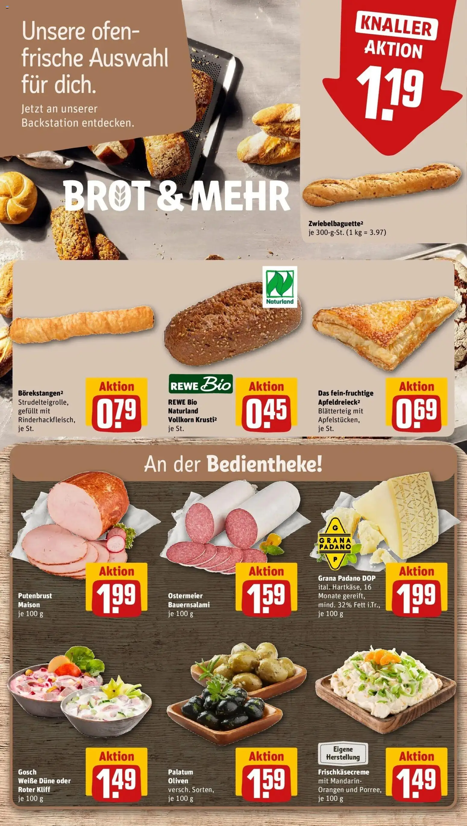 REWE Prospekt ab 03.08.2026 zum Blättern » Angebote | Seite: 11 | Produkte: Putenbrust, Ofen, Orangen, Brot