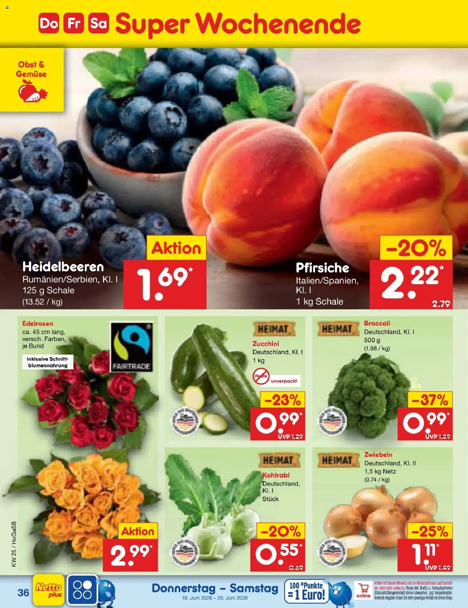 Netto Marken-Discount Prospekt Hannover – gültig ab 15.06.2026 | Seite: 48 | Produkte: Kohlrabi, Heidelbeeren, Zwiebeln, Gemüse
