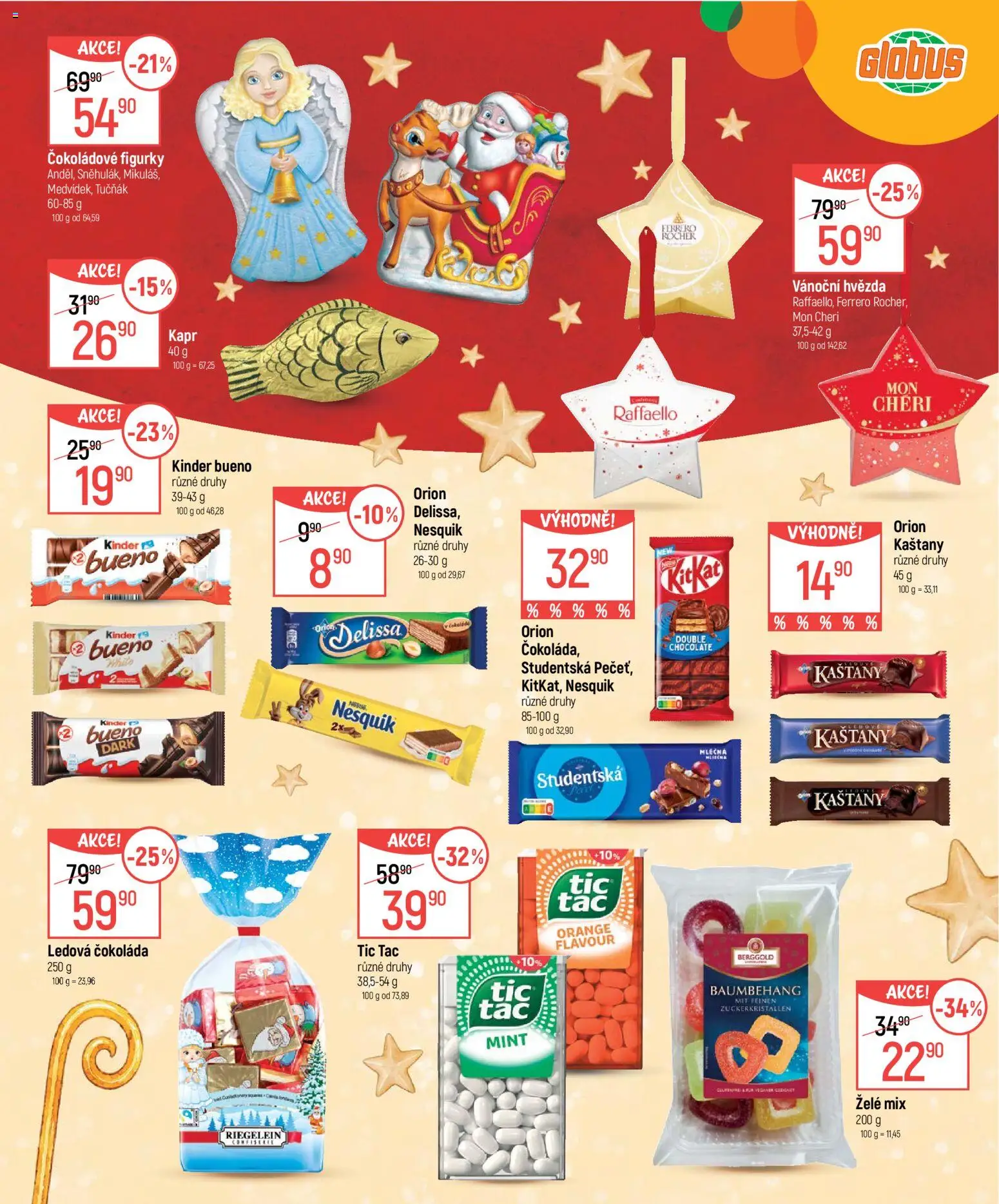 Globus leták - Mikuláš od 14.10.2026 | Strana: 7 | Produkty: Globus, Nesquik, Tác, Kinder Bueno