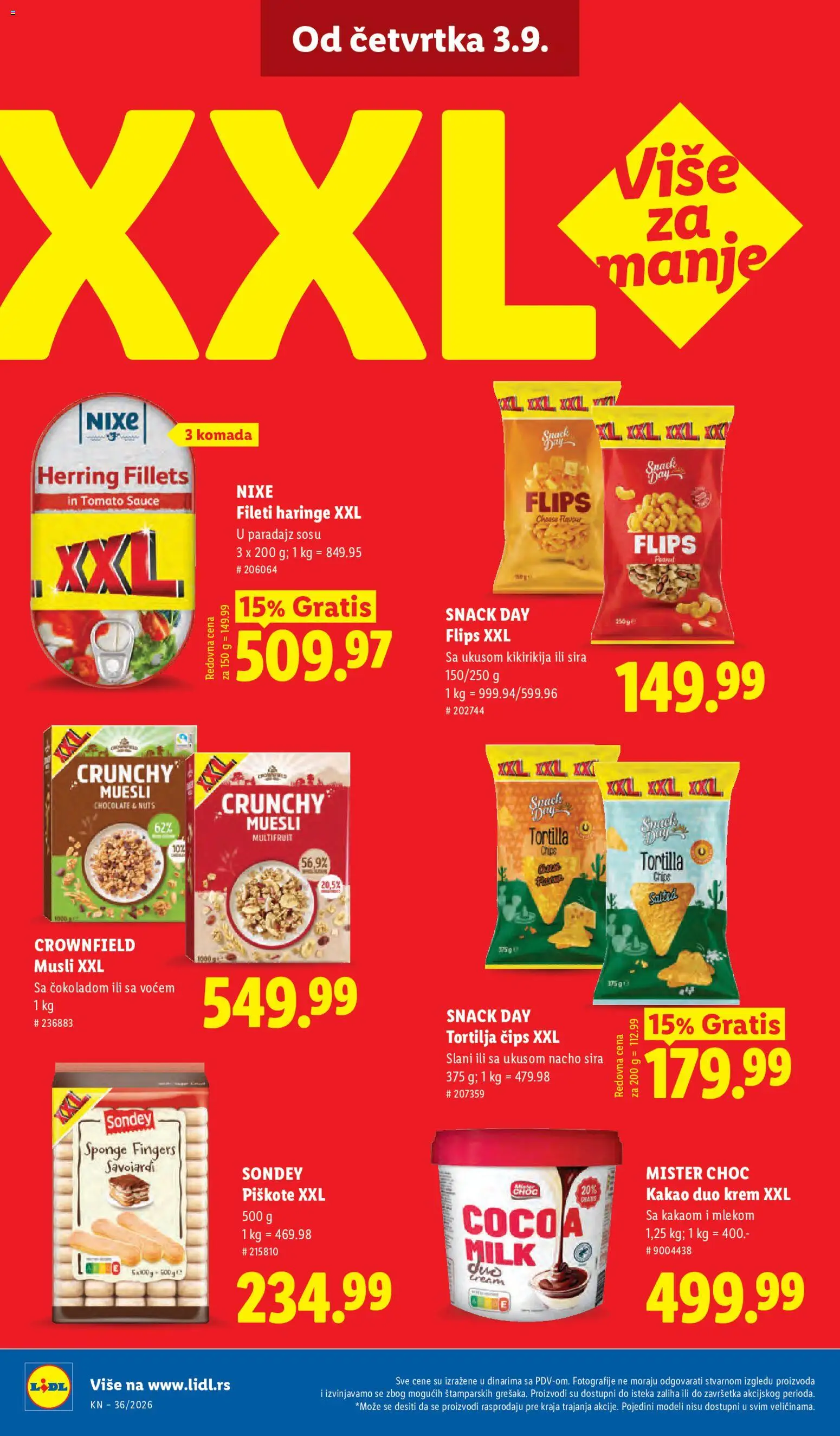 Lidl katalog - važi od 03.09.2026 | Strana: 64 | Proizvode: Kakao, Musli, Tortilja čips, Paradajz