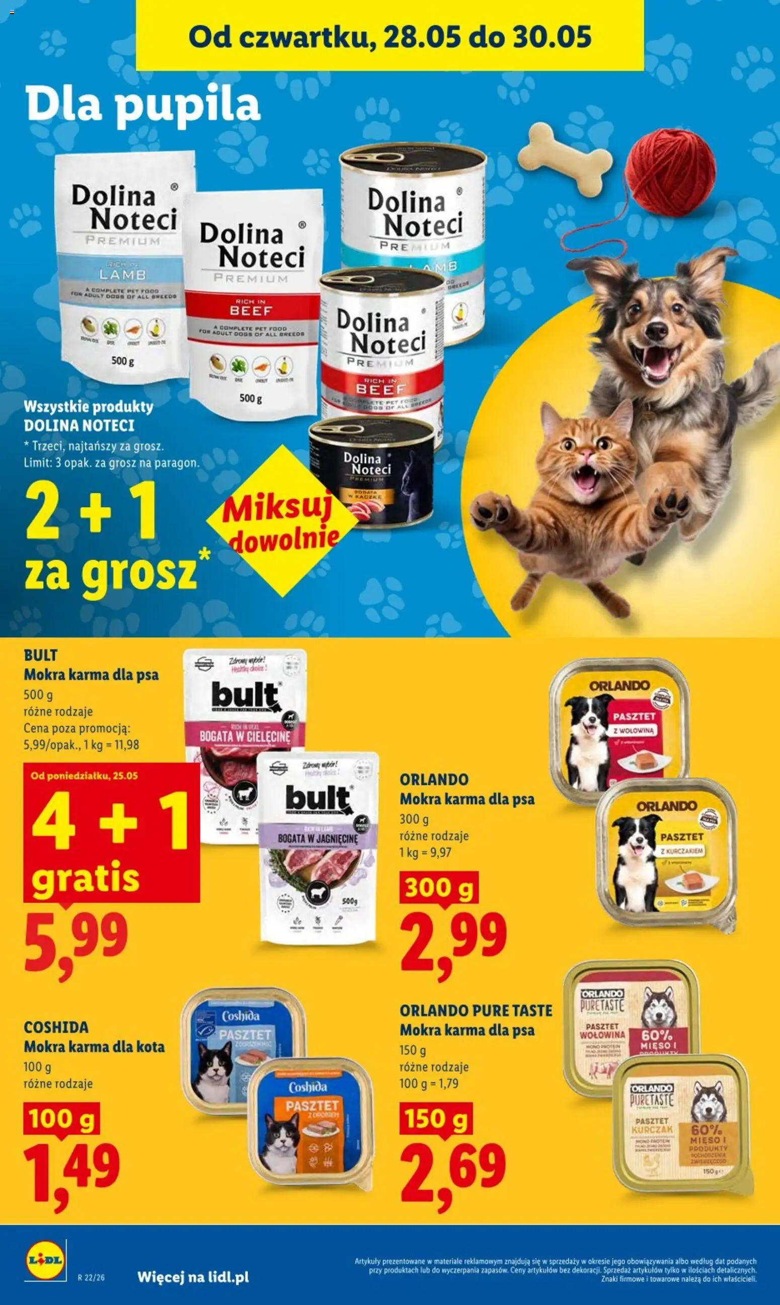 Lidl gazetka od 28.05.2026 | Strona: 84 | Produkty: Kurczak, Karma dla kota, Karma dla psa, Wołowina