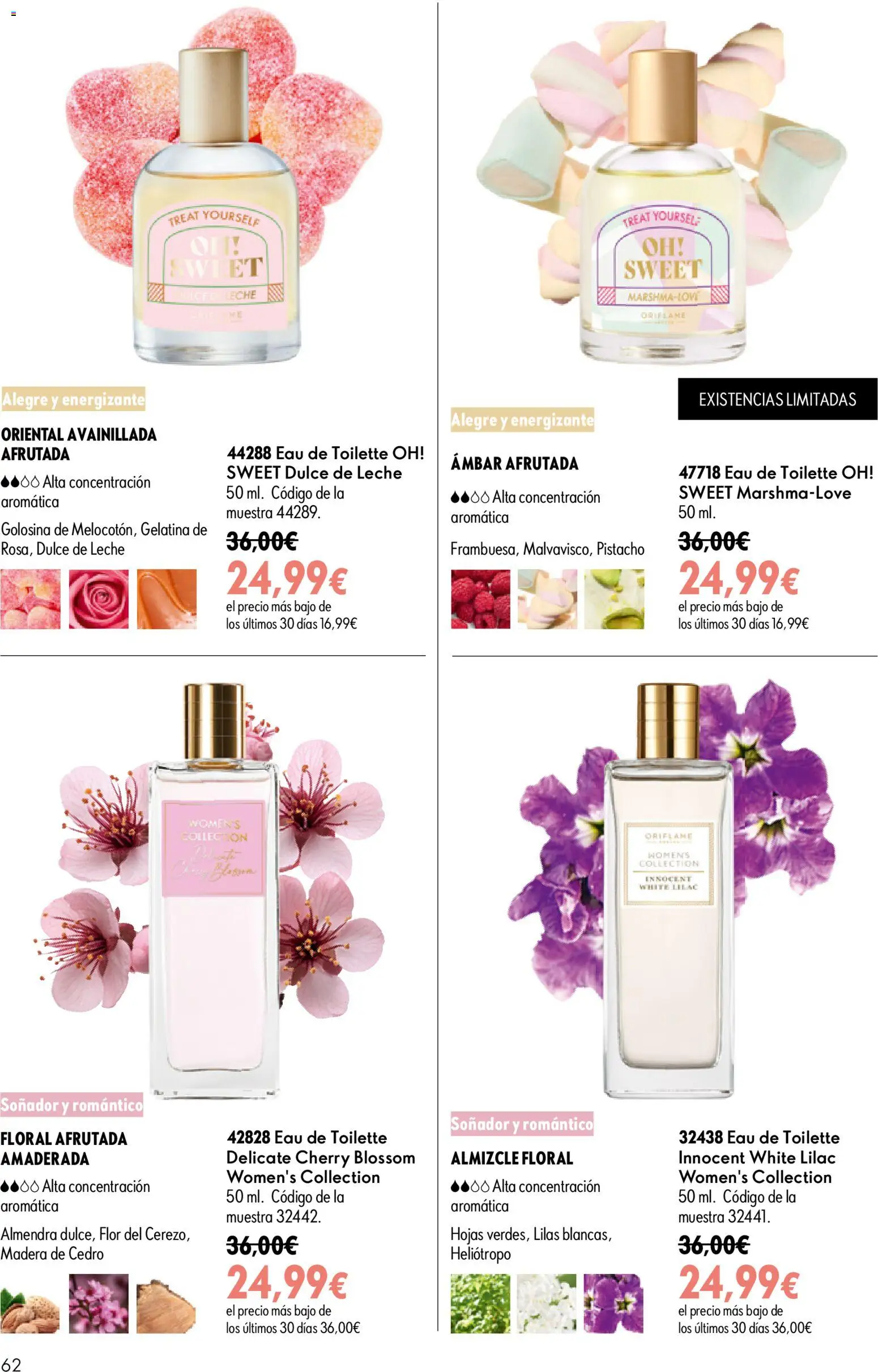 Oriflame - Catálogo Campaña 11 │ válido desde el 05/08/2026 | Página: 62 | Productos: Eau de toilette, Gelatina, Leche