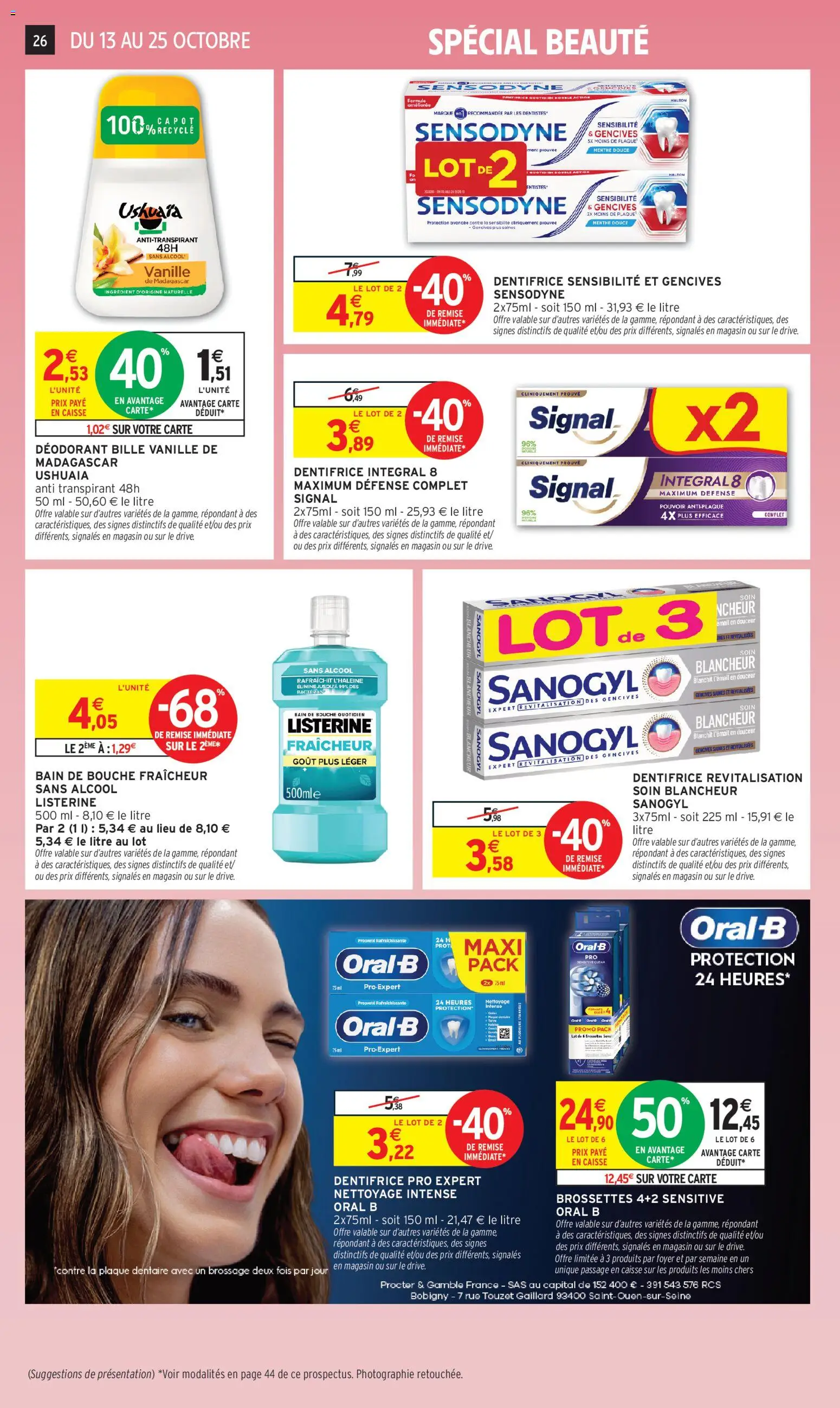 {H1} | Page: 18 | Produits: Alcool, Menthe, Déodorant, Dentifrice