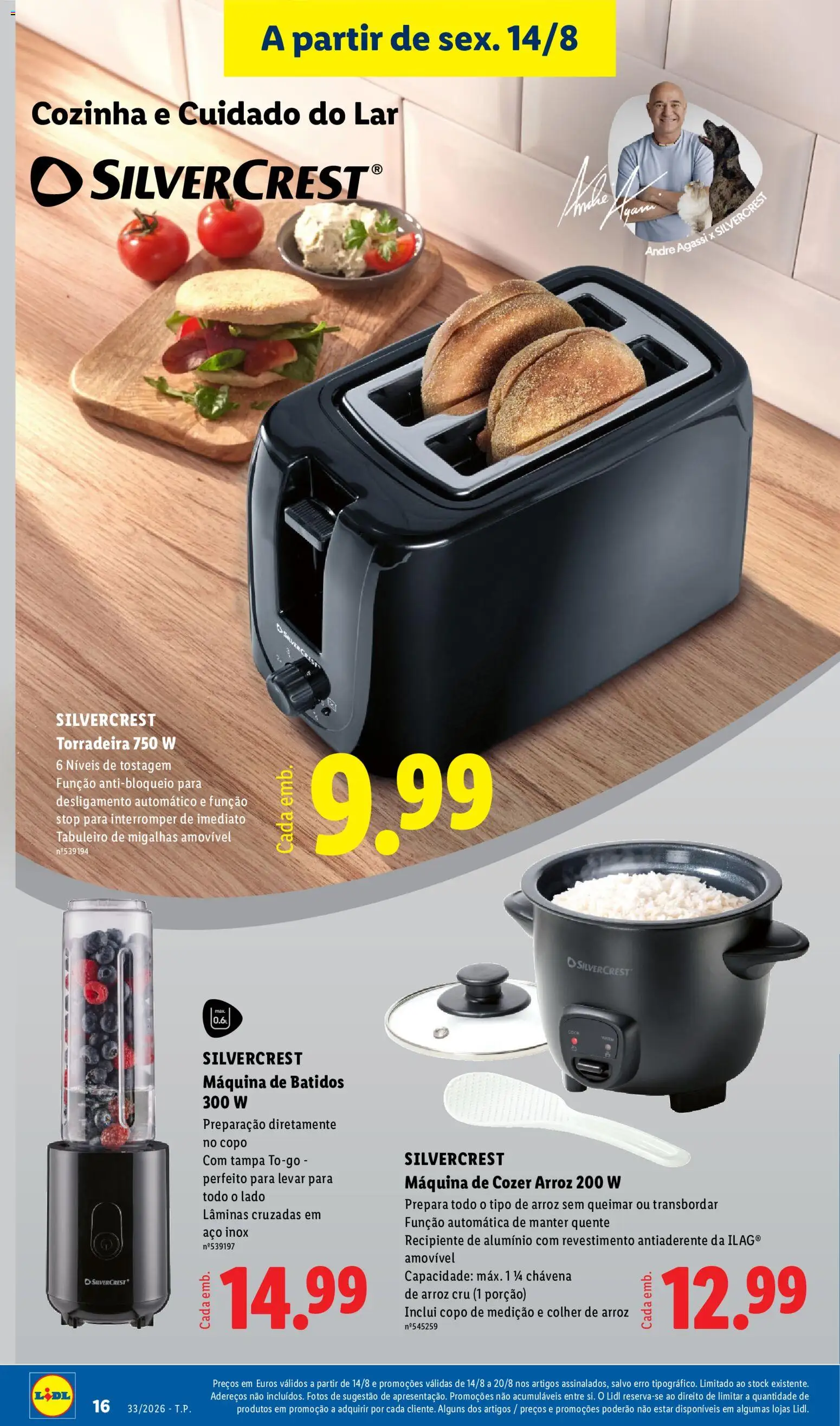 Lidl Novidades │ válido de 10/08/2026 | Página: 16 | Produtos: Torradeira, Arroz