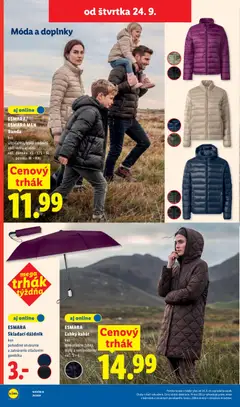 Lidl leták platný od 21.09.2026 | Strana: 80 | Produkty: Bunda, Kabát, Dáždnik