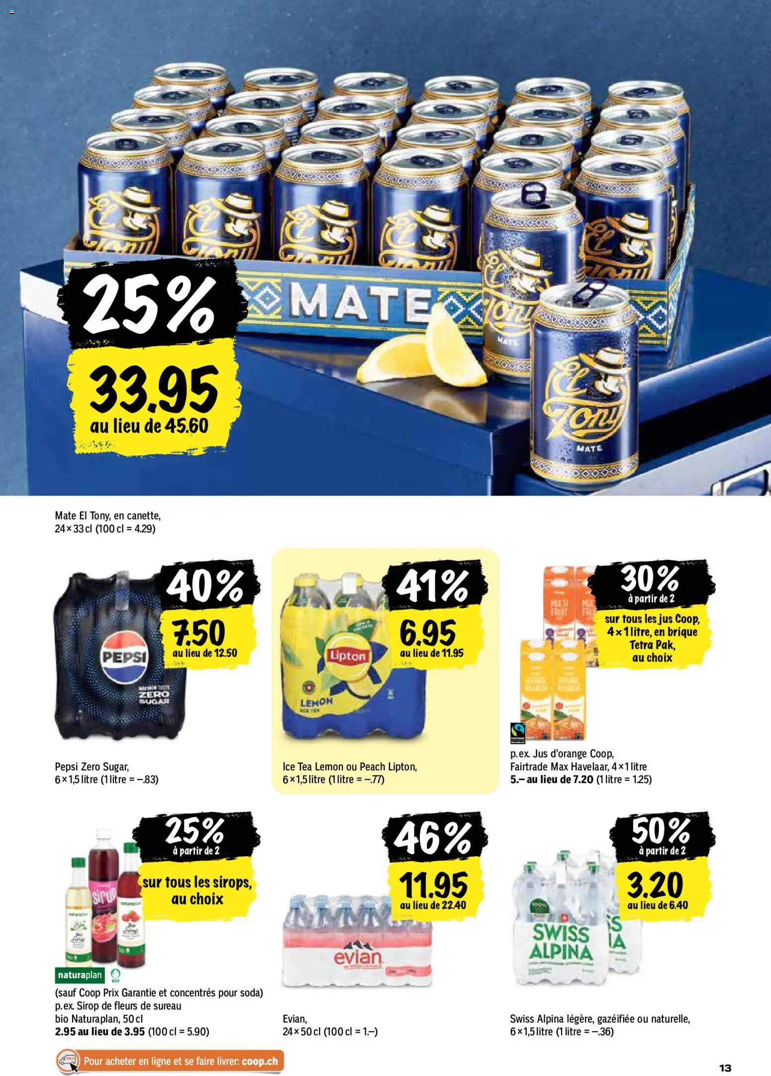 Coop aktionen FR – gültig ab 28.05.2026 | Seite: 13 | Produkte: Ridge, Sirup