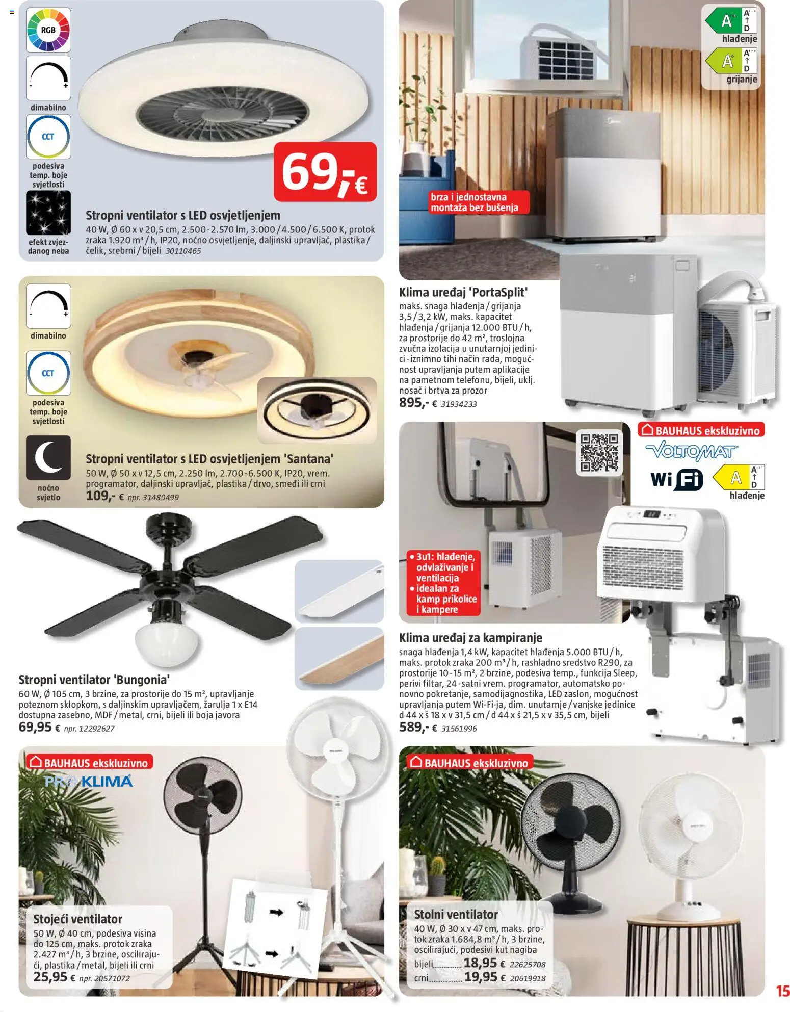 Bauhaus katalog | vrijedi od 29.04.2026 | Stranica: 15 | Proizvodi: Ventilator, Klima uređaj, Stropni ventilator, Prikolice