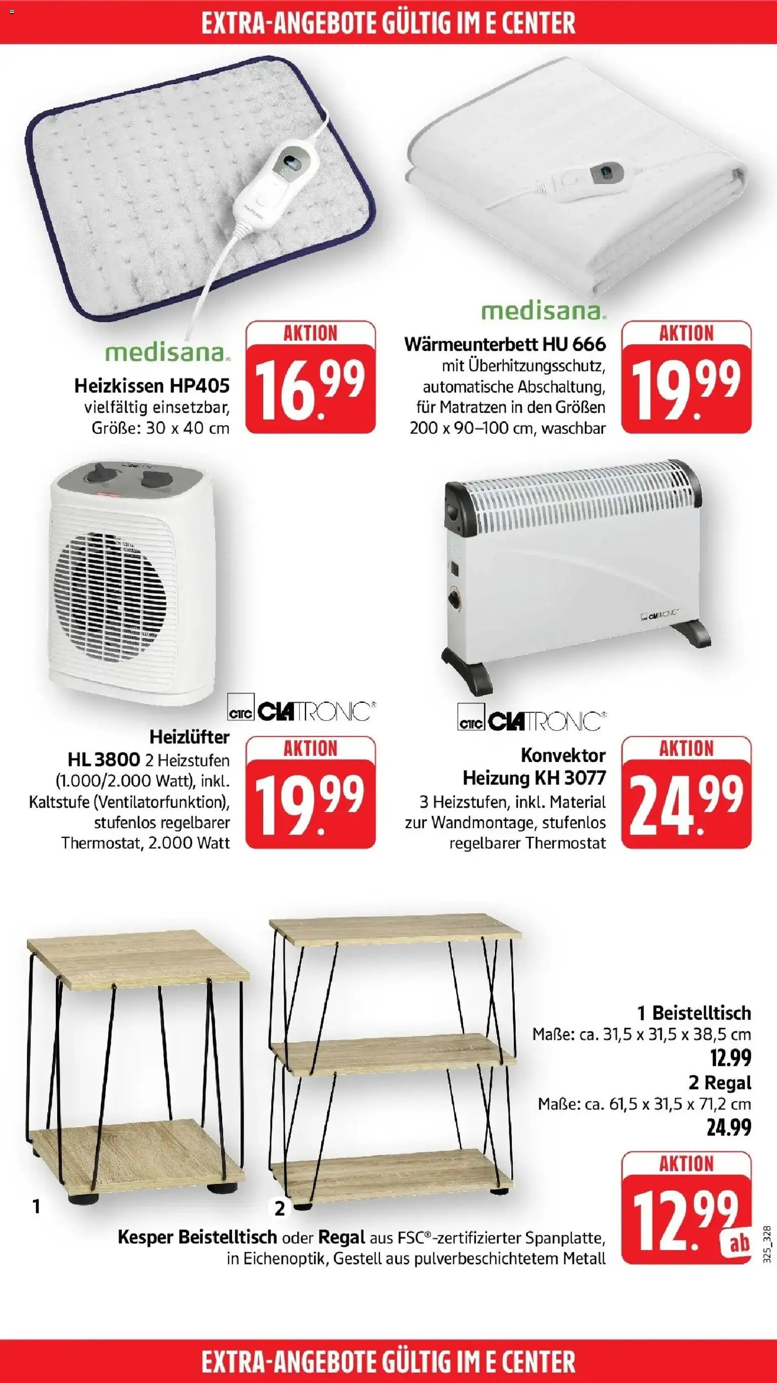 Edeka Prospekt Offenbach (ab 28.09.2026) » Angebote Online | Seite: 52 | Produkte: Beistelltisch, Regal, Heizkissen