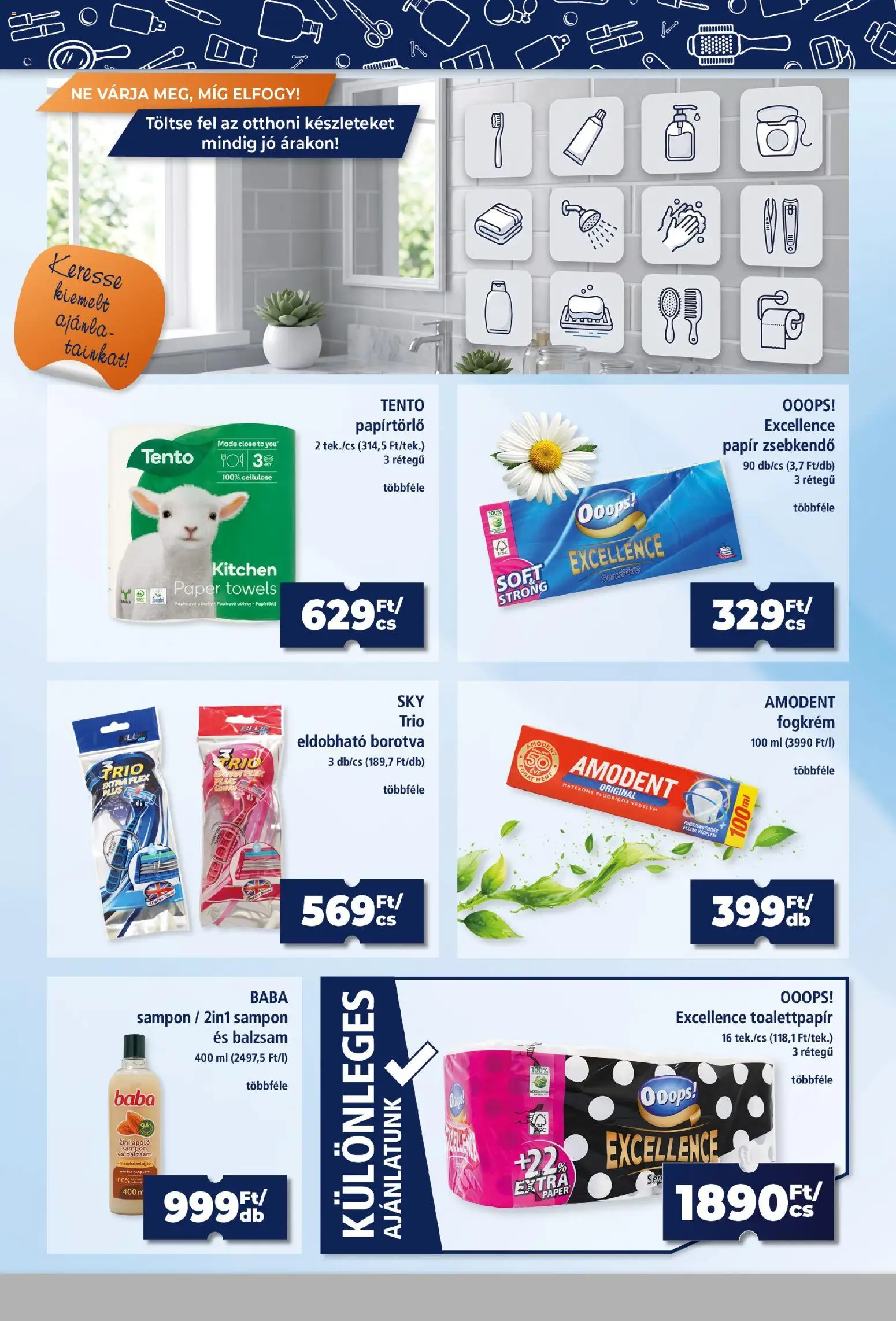 Goods Market akciós ujság - amely érvényes a következő dátumtól: 2026.09.17. | Oldal: 3 | Termékek: Zsebkendő, Tento, Fogkrém, Baba