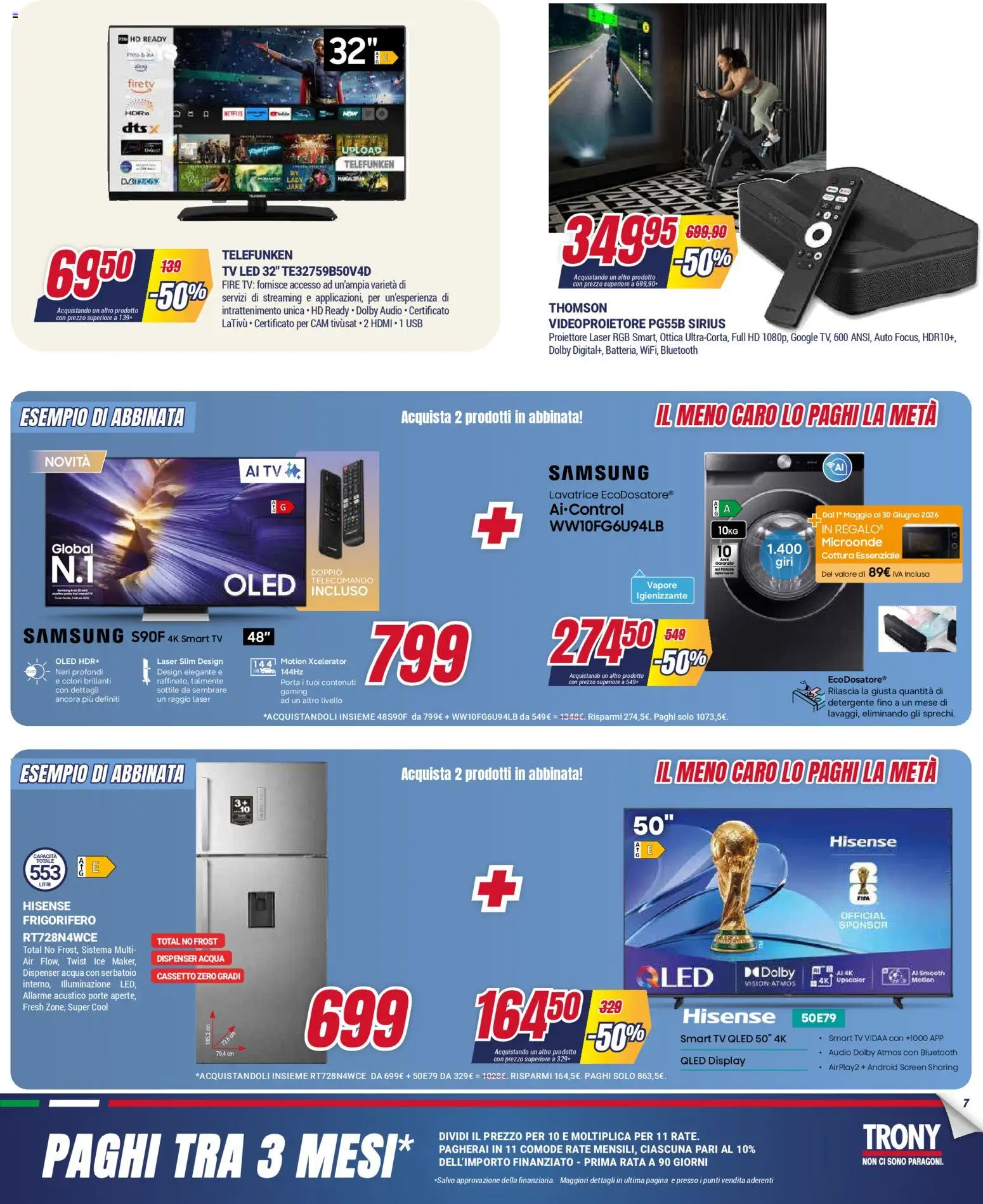 Volantino Trony del 28.04.2026 | Pagina: 7 | Prodotti: Microonde, Detergente, USB, Samsung