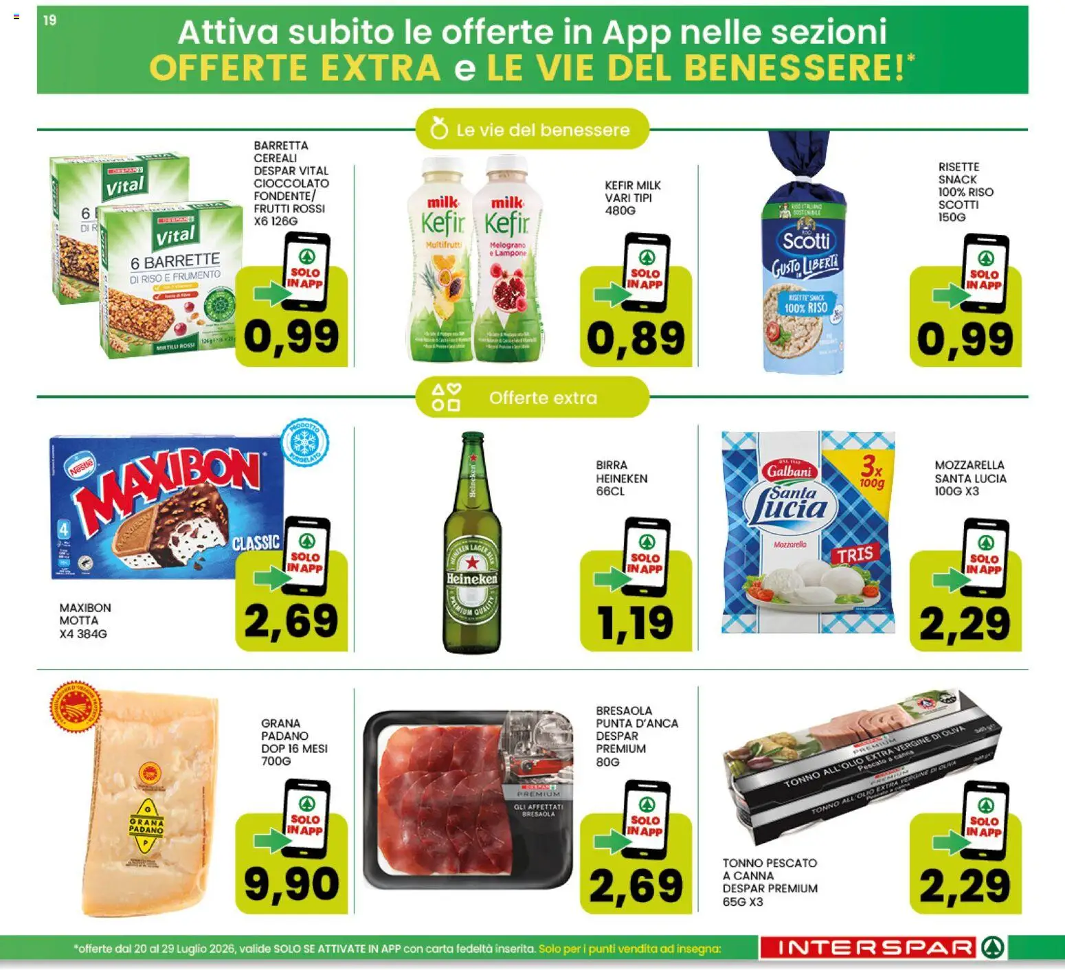 Volantino Interspar del 20/07/2026 | Pagina: 19 | Prodotti: Bresaola, Lampone, Barretta, Heineken