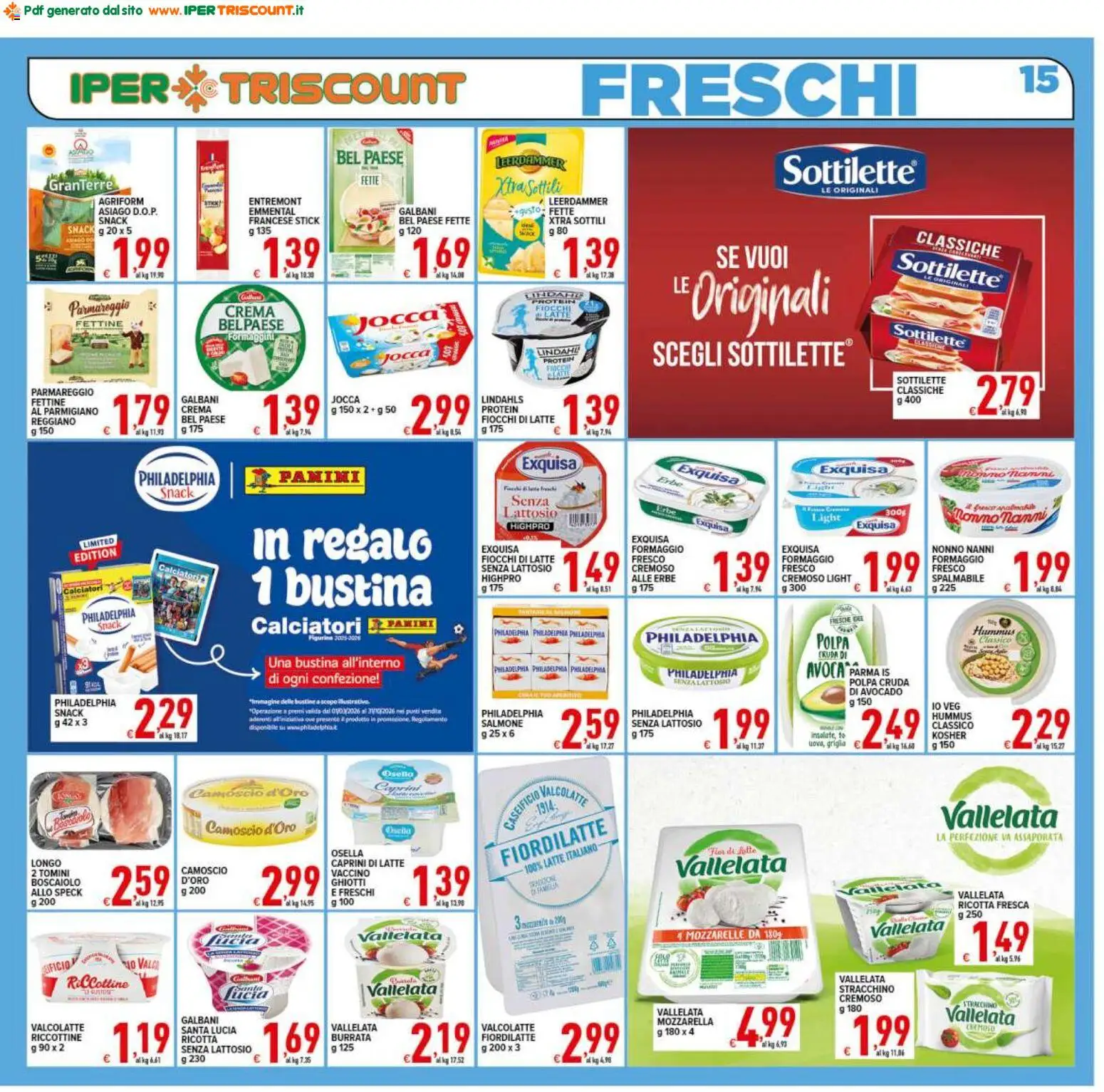 Volantino Ipertriscount del 08.05.2026 | Pagina: 15 | Prodotti: Crema, Mozzarella, Stracchino, Ricotta