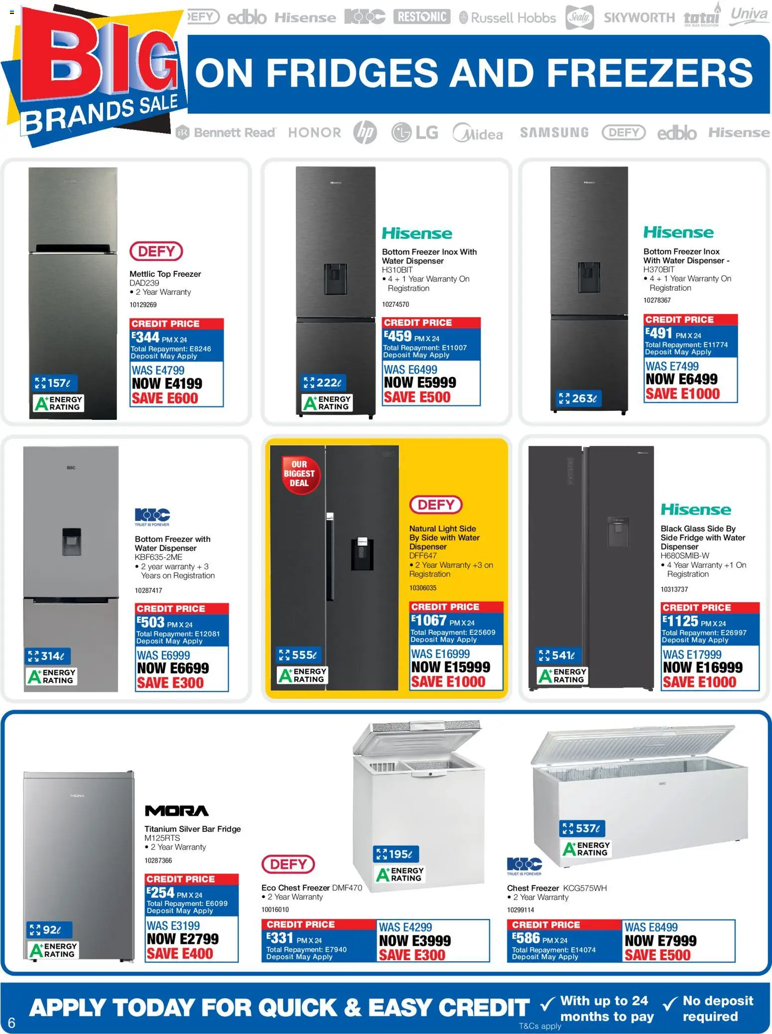 New OK Furniture catalogue – valid from 13.04.2026 | Page: 6 | Products: Freezer, Light, Chest freezer, Water