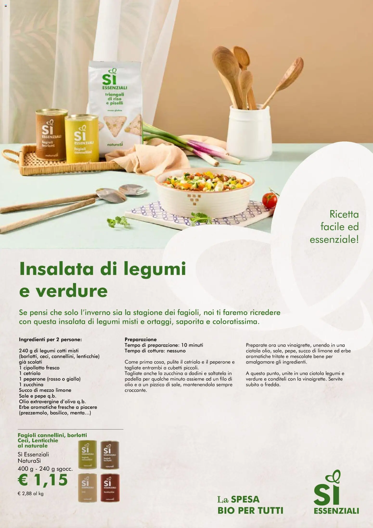 Volantino Natura Sì del 06.05.2026 | Pagina: 9 | Prodotti: Legumi, Riso, Insalata, Sale
