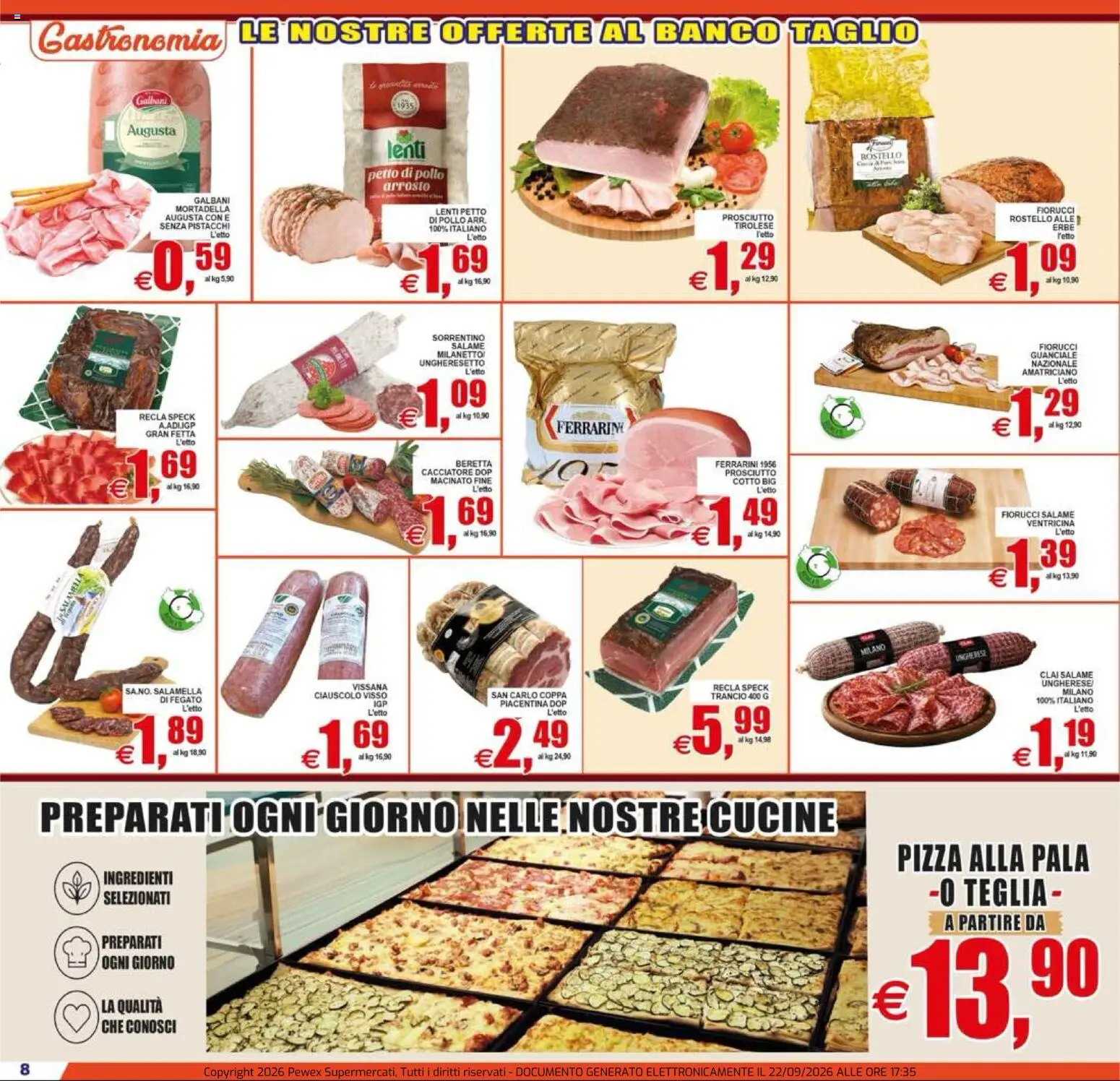 Volantino Pewex del 24/09/2026 | Pagina: 8 | Prodotti: Arrosto, Salamella, Prosciutto, Fegato