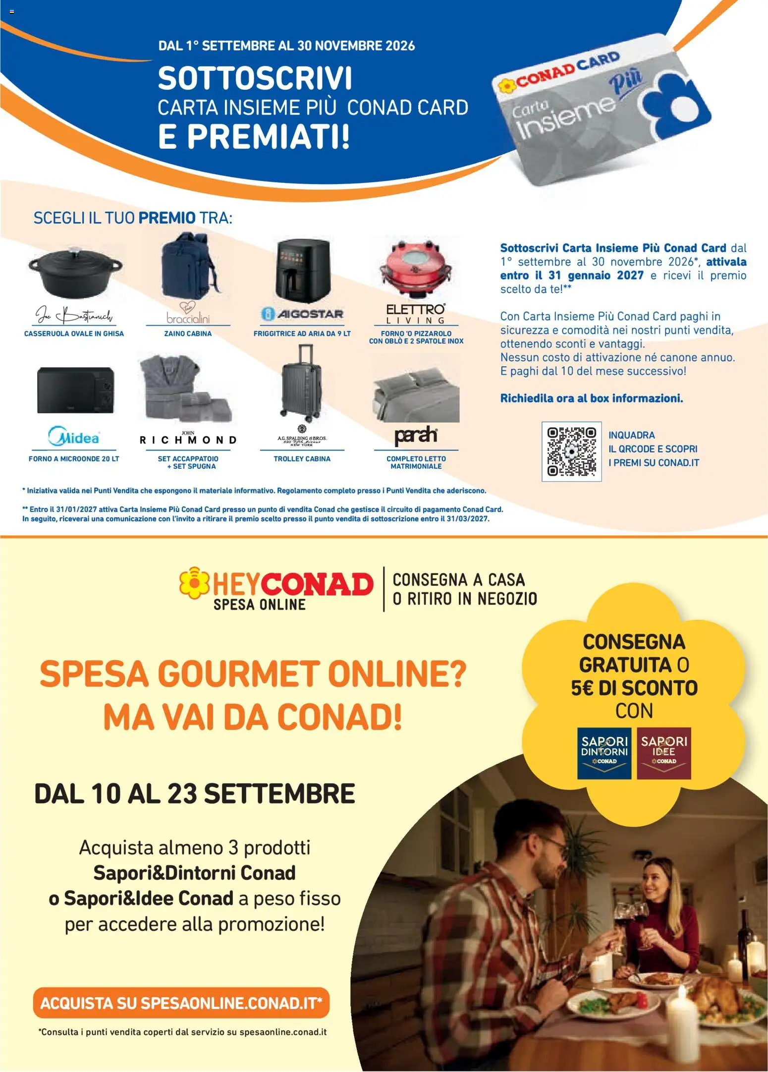 Volantino Conad del 09/09/2026 | Pagina: 3 | Prodotti: Tè, Casseruola, Friggitrice, Letto