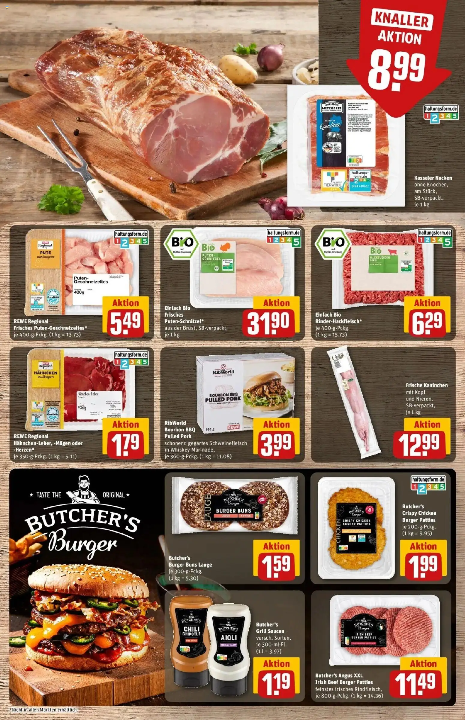 REWE Prospekt ab 05.10.2026 zum Blättern » Angebote | Seite: 11 | Produkte: Kaninchen, Kasseler nacken, Bourbon, Hackfleisch