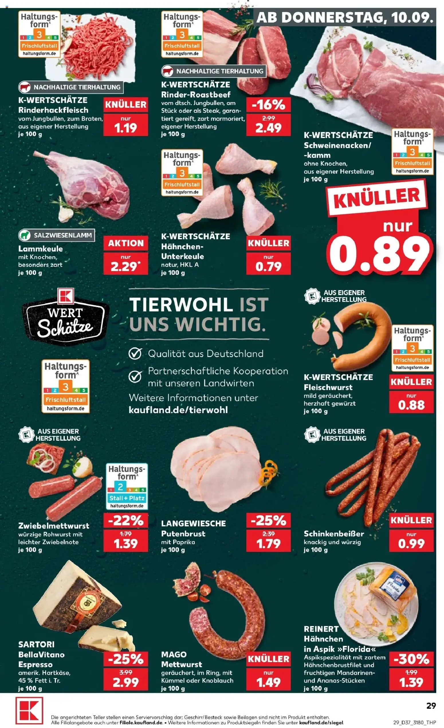 Prospekt Kaufland ab 07.09.2026 » Angebote Online zum Blättern | Seite: 46 | Produkte: Beilagen, Putenbrust, Lammkeule, Paprika