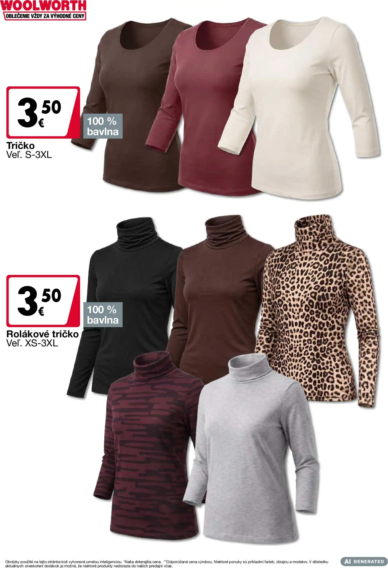 Nové Woolworth akcie – leták je platný od 02.10.2026 | Strana: 3 | Produkty: Tričko