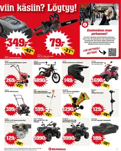 Kärkkäinen-mainoslehti voimassa 23.04.2026 alkaen | Sivu: 21 | Tuotteet: Raivaussaha, Robottiruohonleikkuri, Jyrsin, Bensa