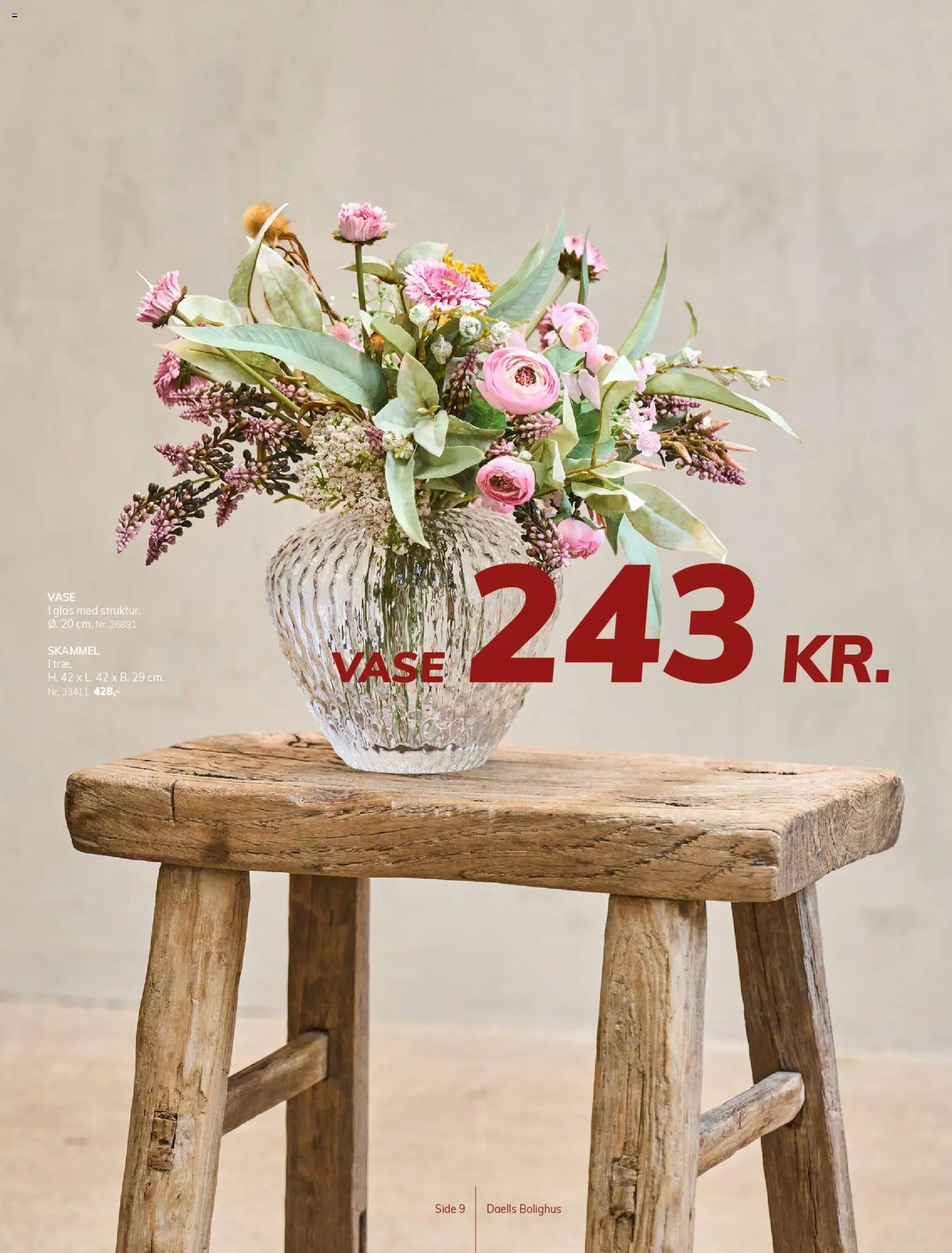 Daells Bolighus tilbudsavis – gyldig fra 15/04/2026 | Side: 9 | Produkter: Skammel, Vase