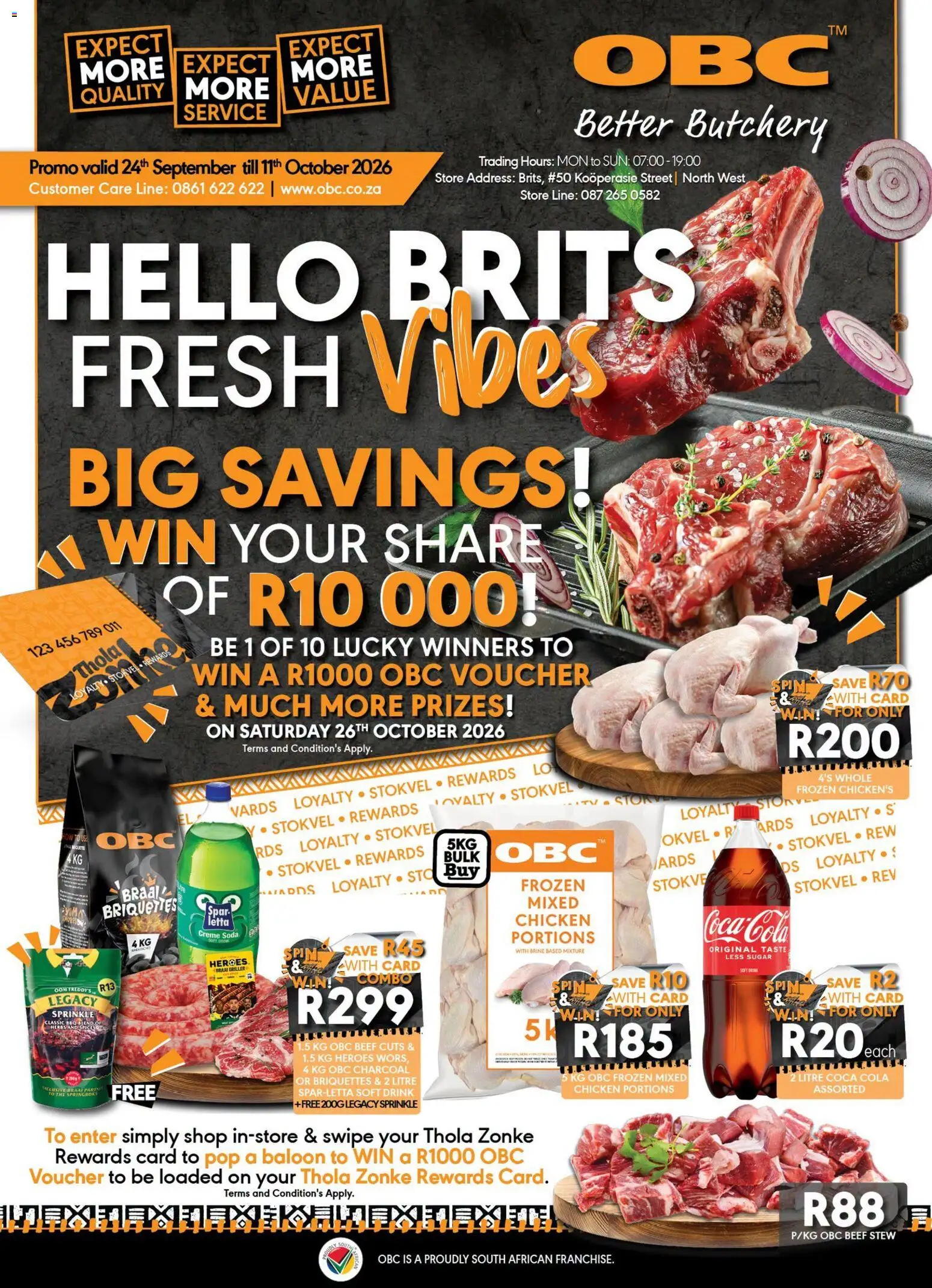 New OBC catalogue – valid from 24/09/2026 | Page: 1 | Products: Chicken, Beef, Sugar
