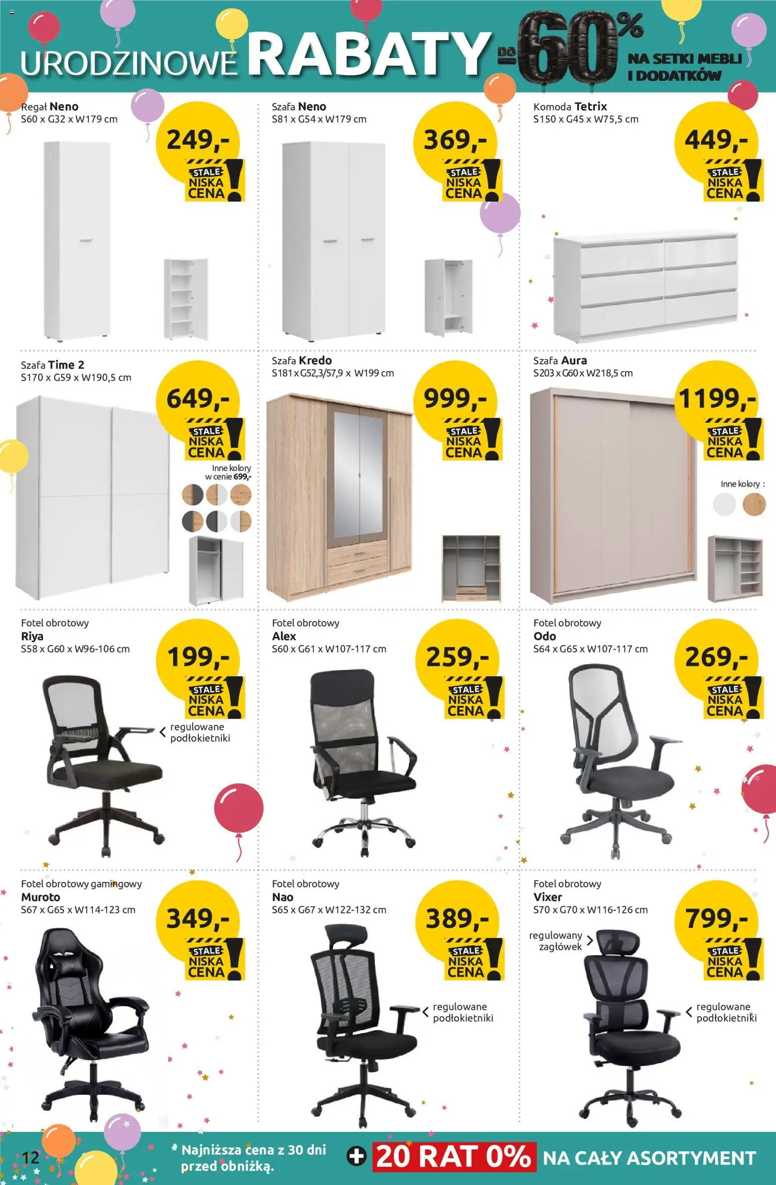 Black Red White promocje od 24.09.2026 | Strona: 12 | Produkty: Szafa, Komoda, Fotel, Regał