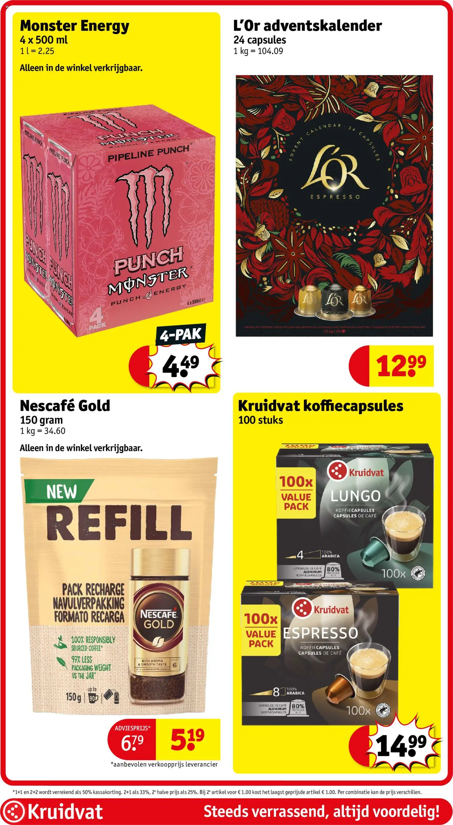 {H1} | Pagina: 56 | Producten: Monster Energy, Nescafe, Koffiecapsules, Kan