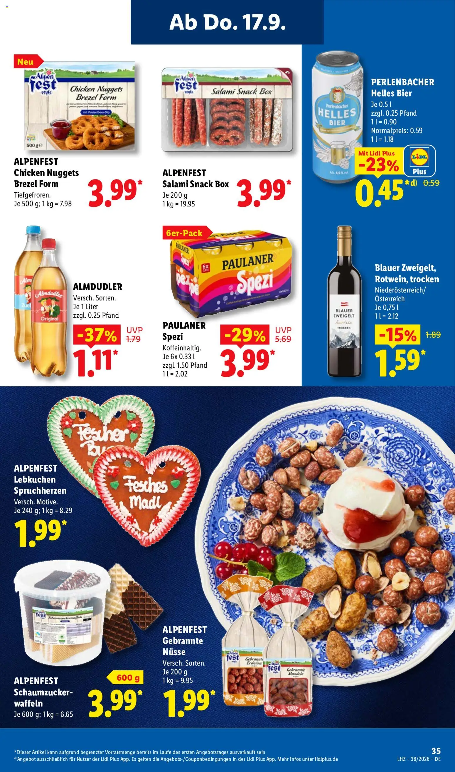 Lidl Německo leták od 14.09.2026 | Strana: 59 | Produkty: Almdudler, Box, Test, Perlenbacher