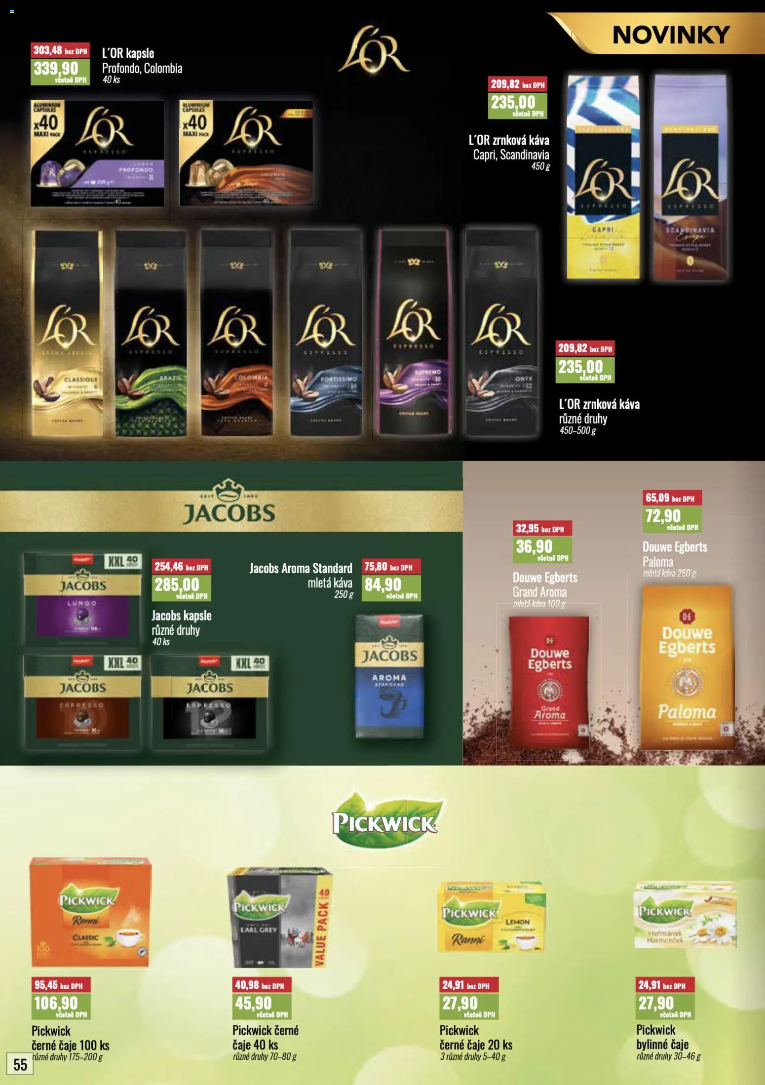 Ratio leták od 01.10.2026 | Strana: 56 | Produkty: Kapsle, Douwe Egberts, Čaje, Jacobs