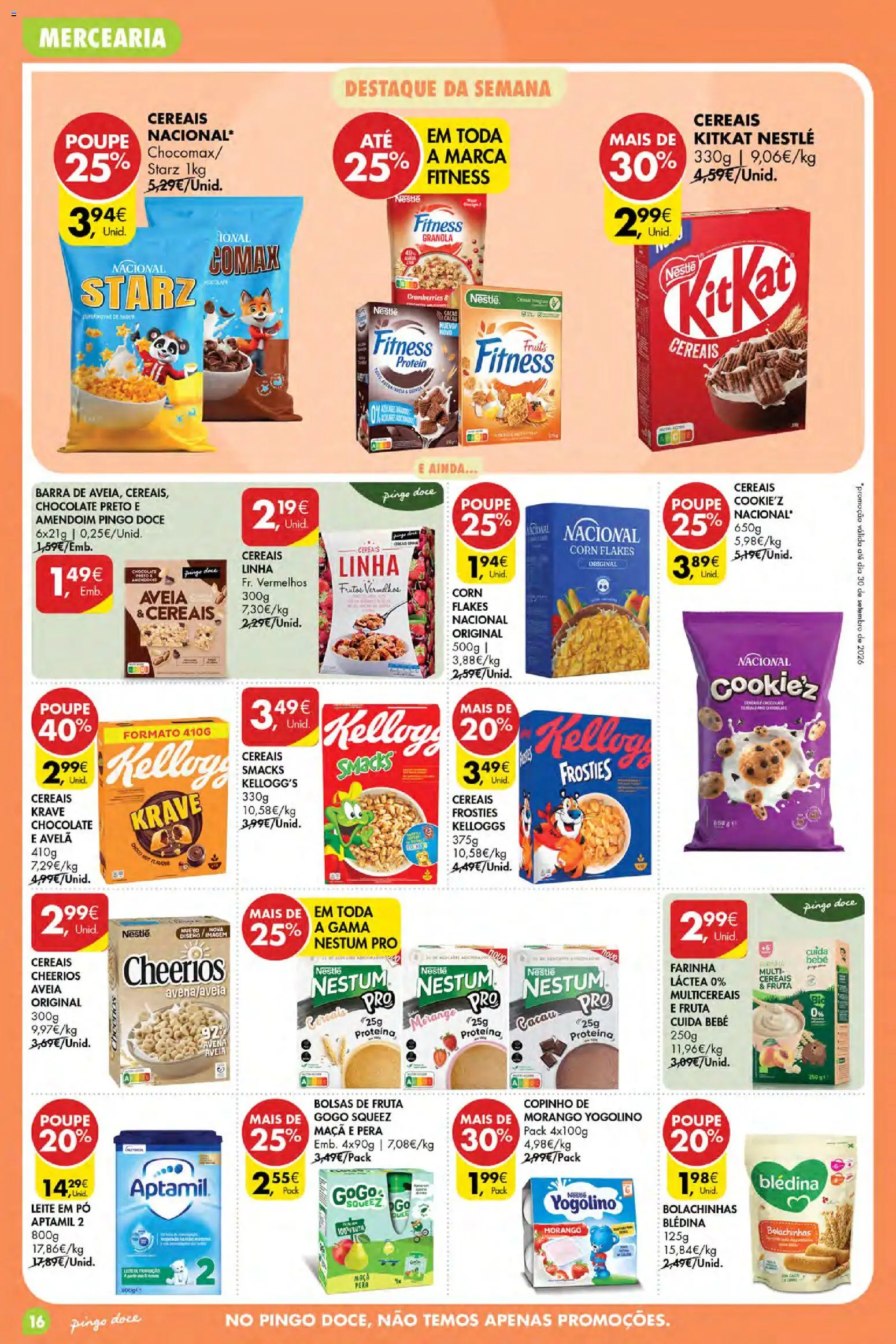 Pingo Doce Poupe Esta Semana Açores │ válido de 17/09/2026 | Página: 16 | Produtos: Mercearia, Leite, Maça, Proteina