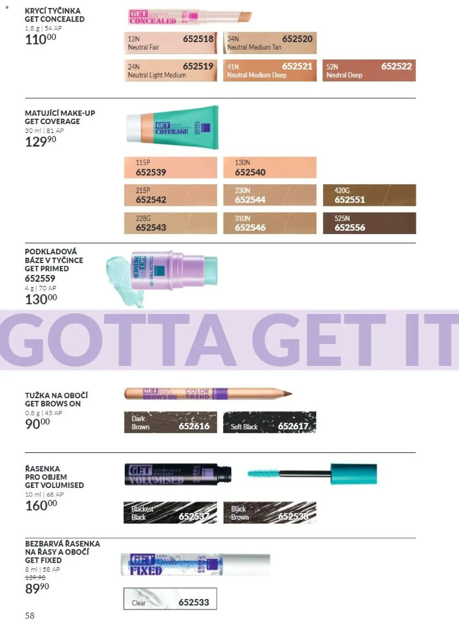 Avon Katalog 10/2026 od 01.10.2026 | Strana: 58 | Produkty: Makeup, Tužka, Řasenka