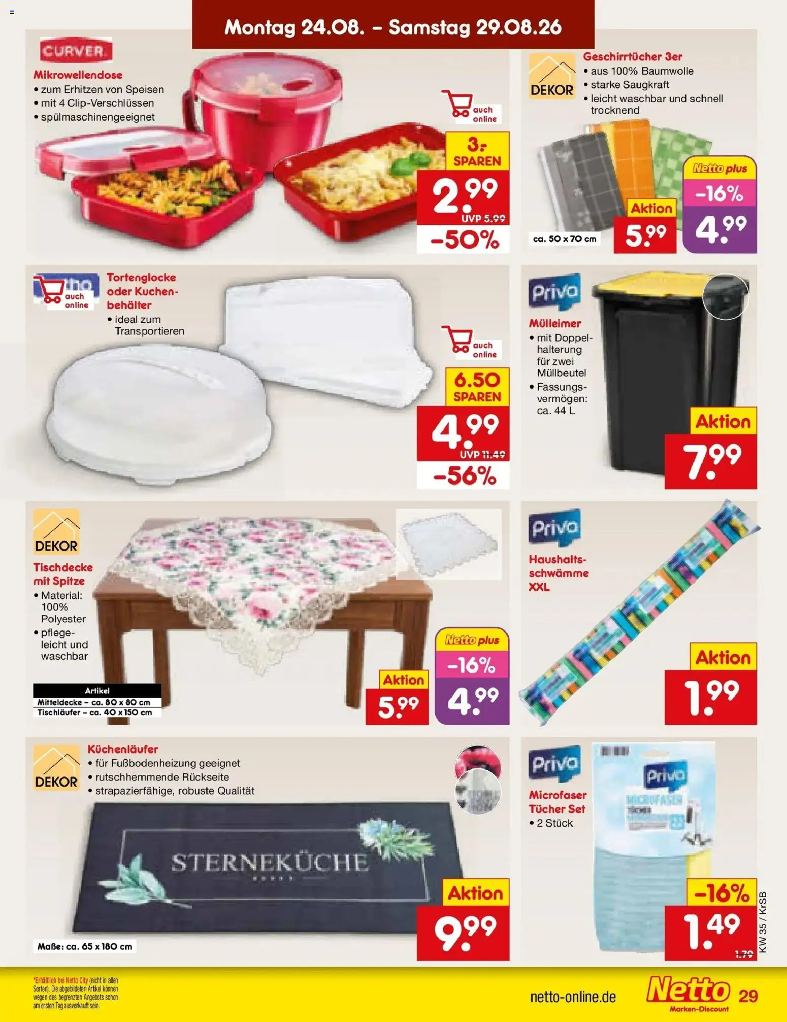 Netto Marken-Discount Prospekt Baesweiler – gültig ab 24.08.2026 | Seite: 41 | Produkte: Schwämme, Kuchen