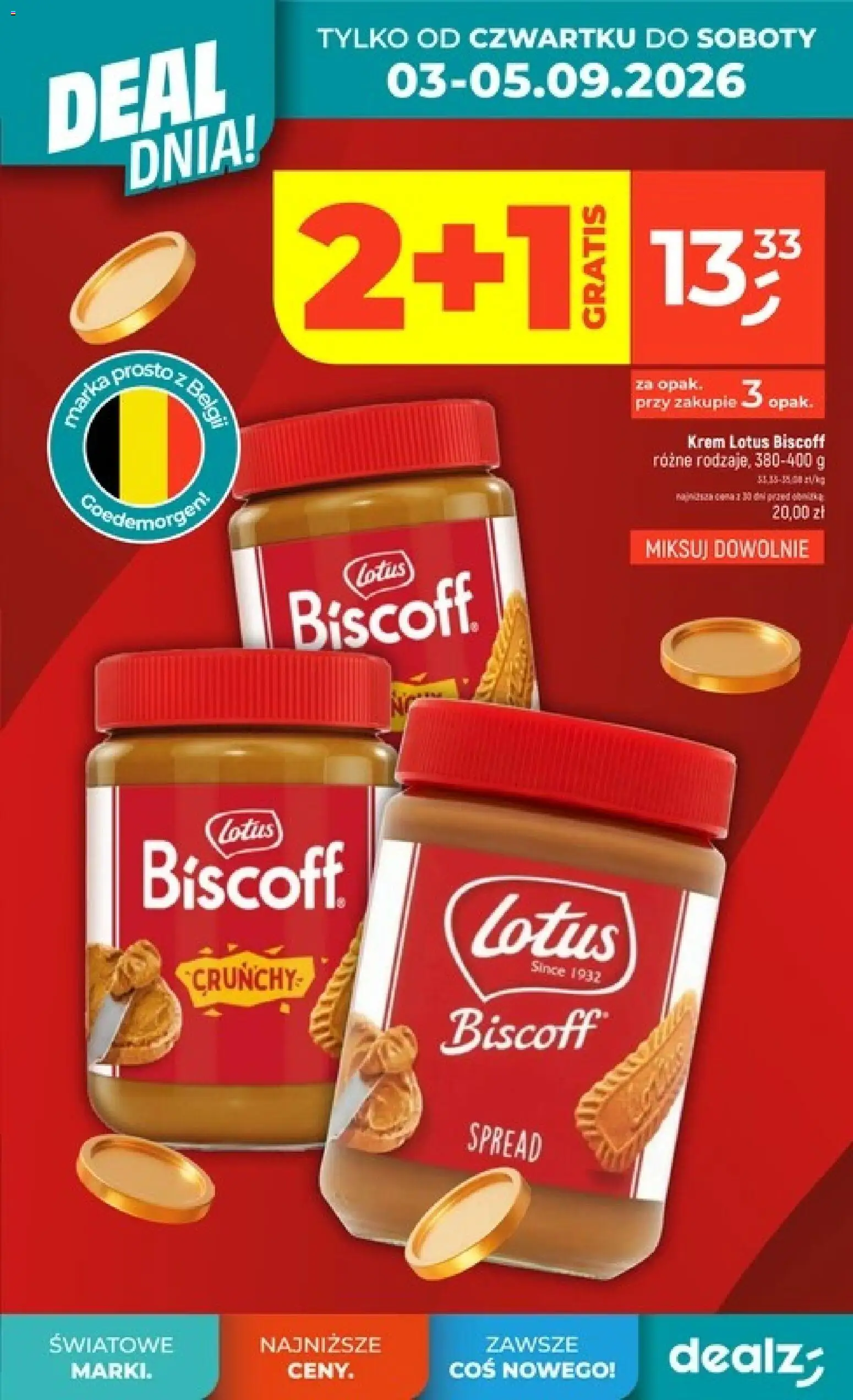 Dealz gazetka - Deal dnia od 03.09.2026 | Strona: 3 | Produkty: Lotus, Krem