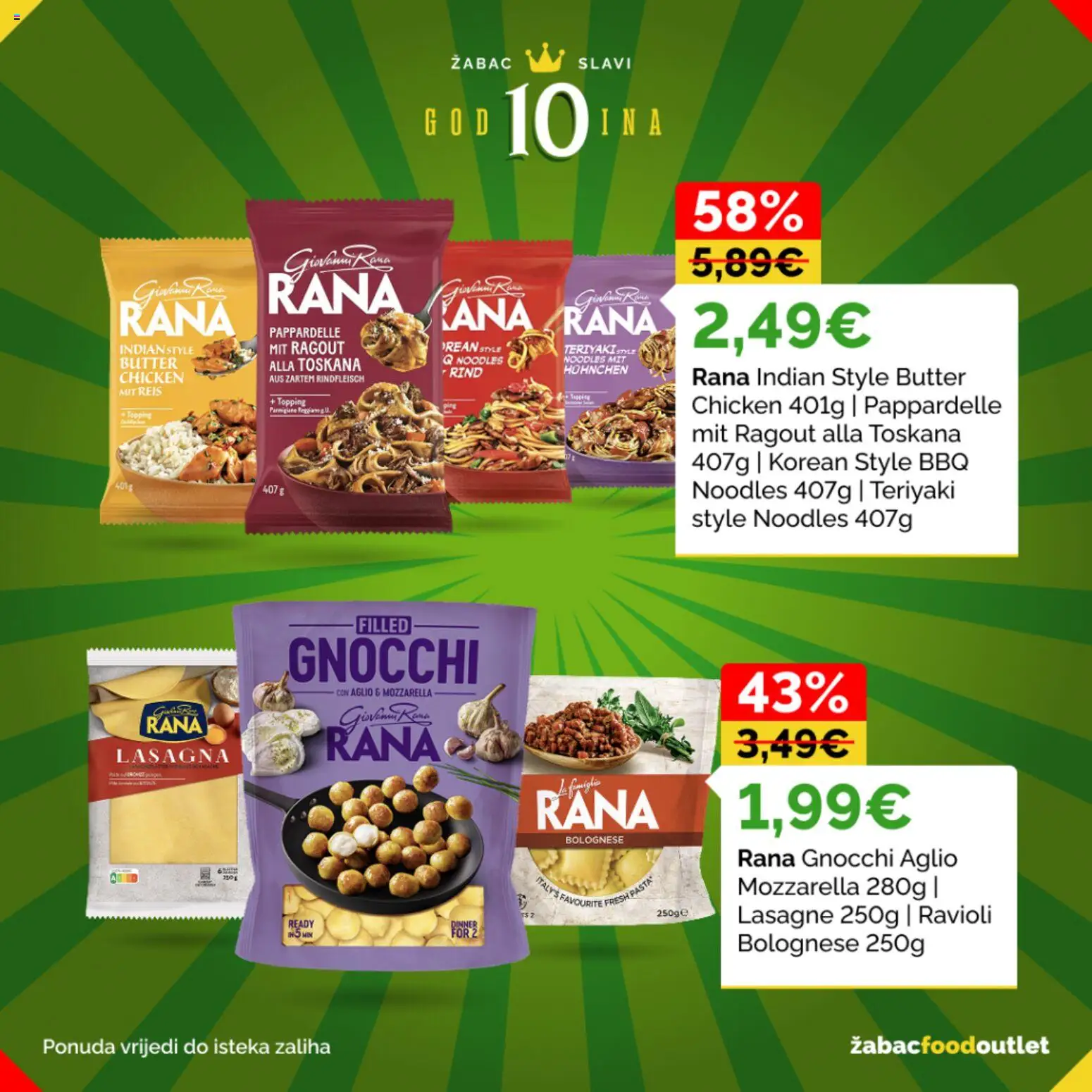 Žabac katalog | vrijedi od 01.06.2026 | Stranica: 5 | Proizvodi: Lasagne, Mozzarella, Ravioli